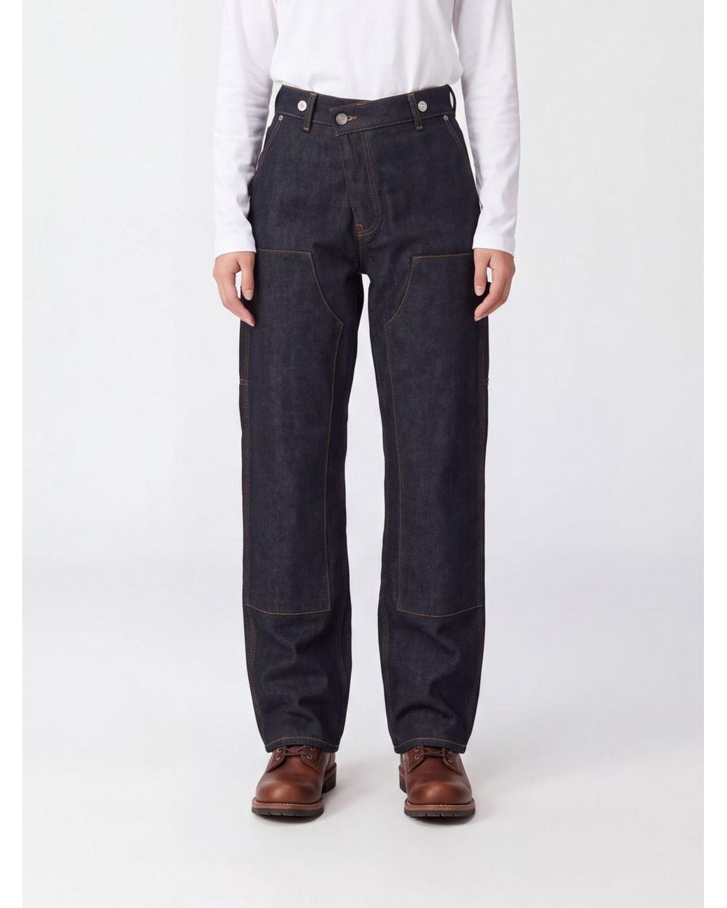 Victoria Beckham Blue High-Waisted Wide Leg Jeans