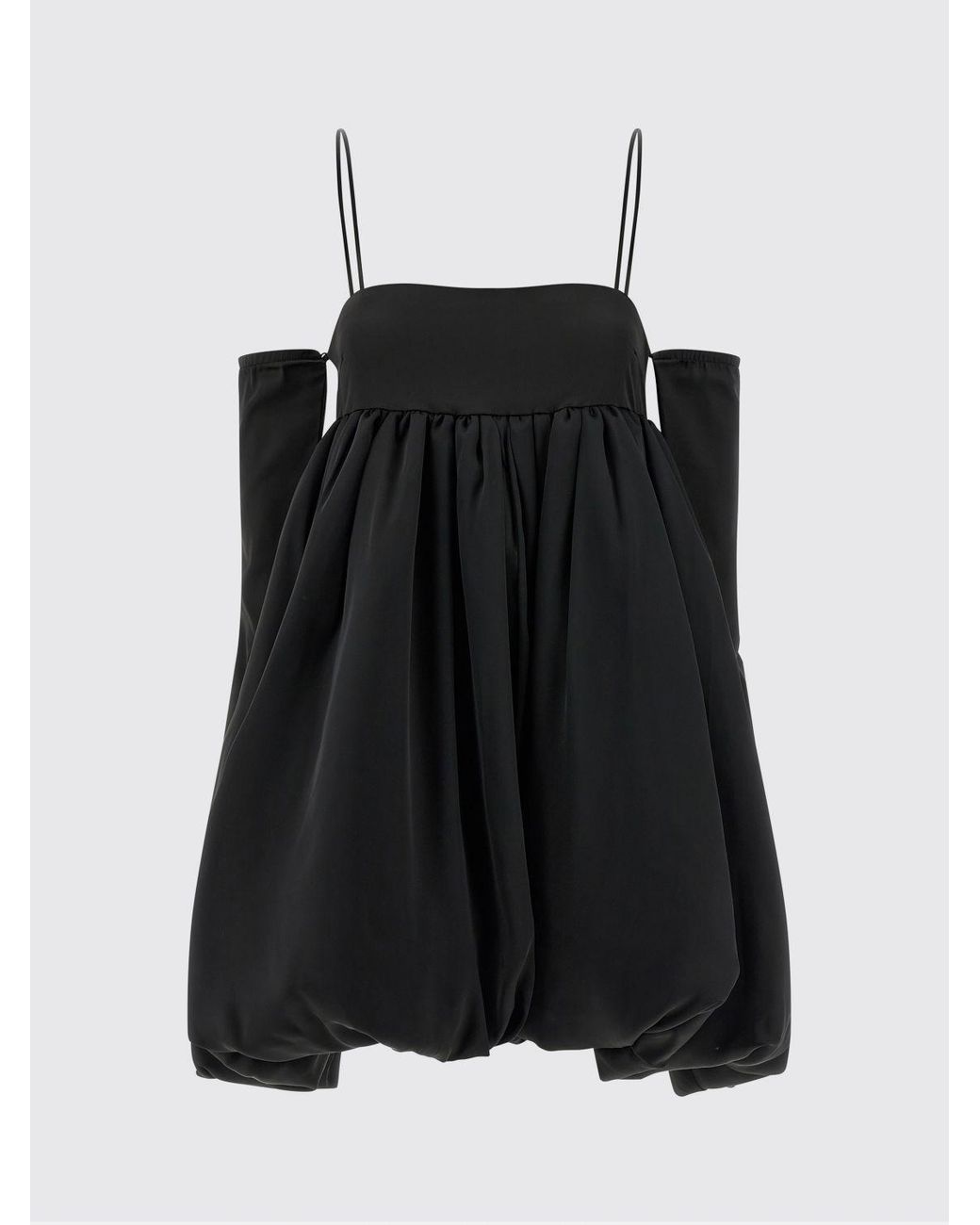 ROTATE BIRGER CHRISTENSEN Black Balloon Polyester Dress