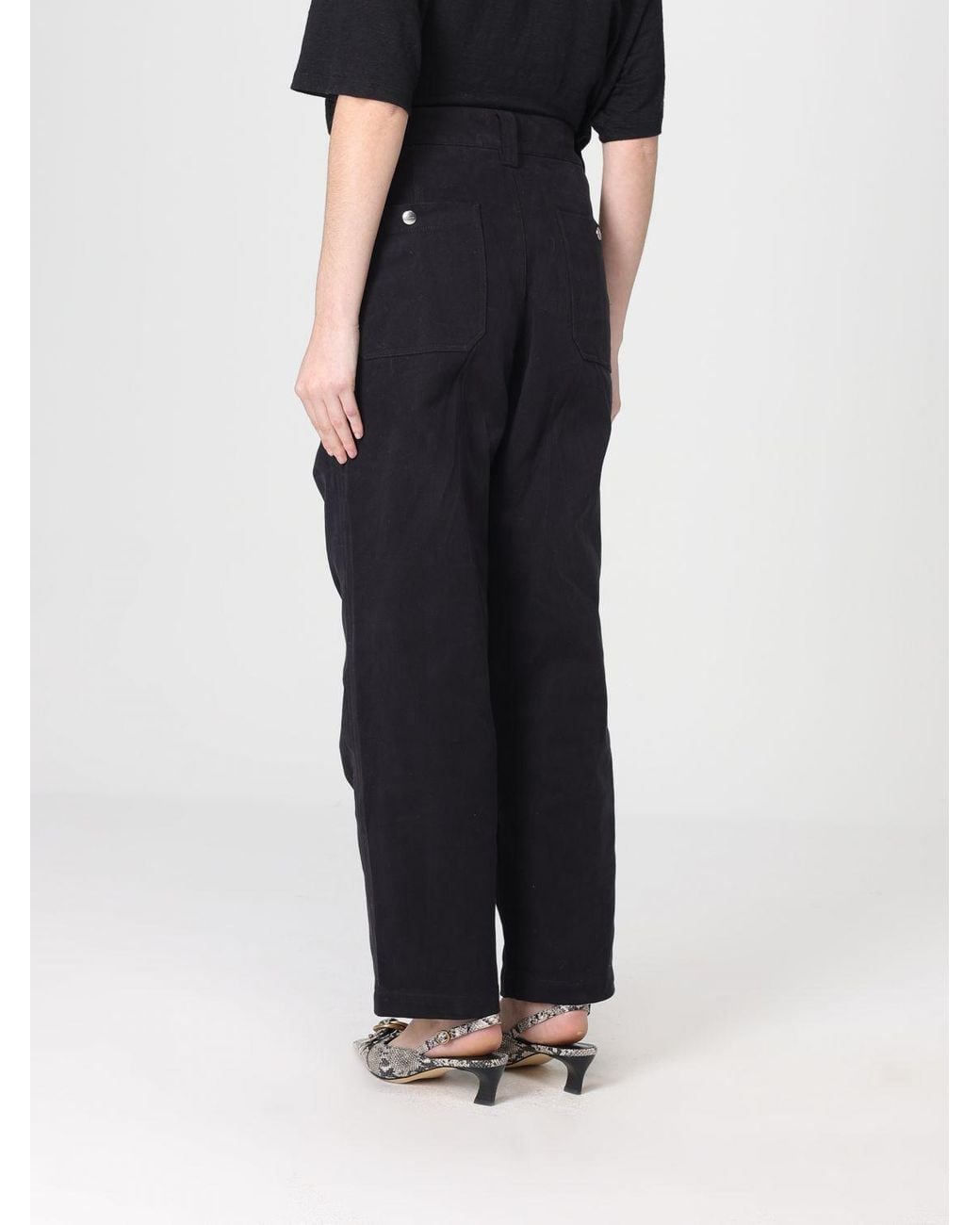 Isabel Marant Black Étoile Opalyna Cotton Pants