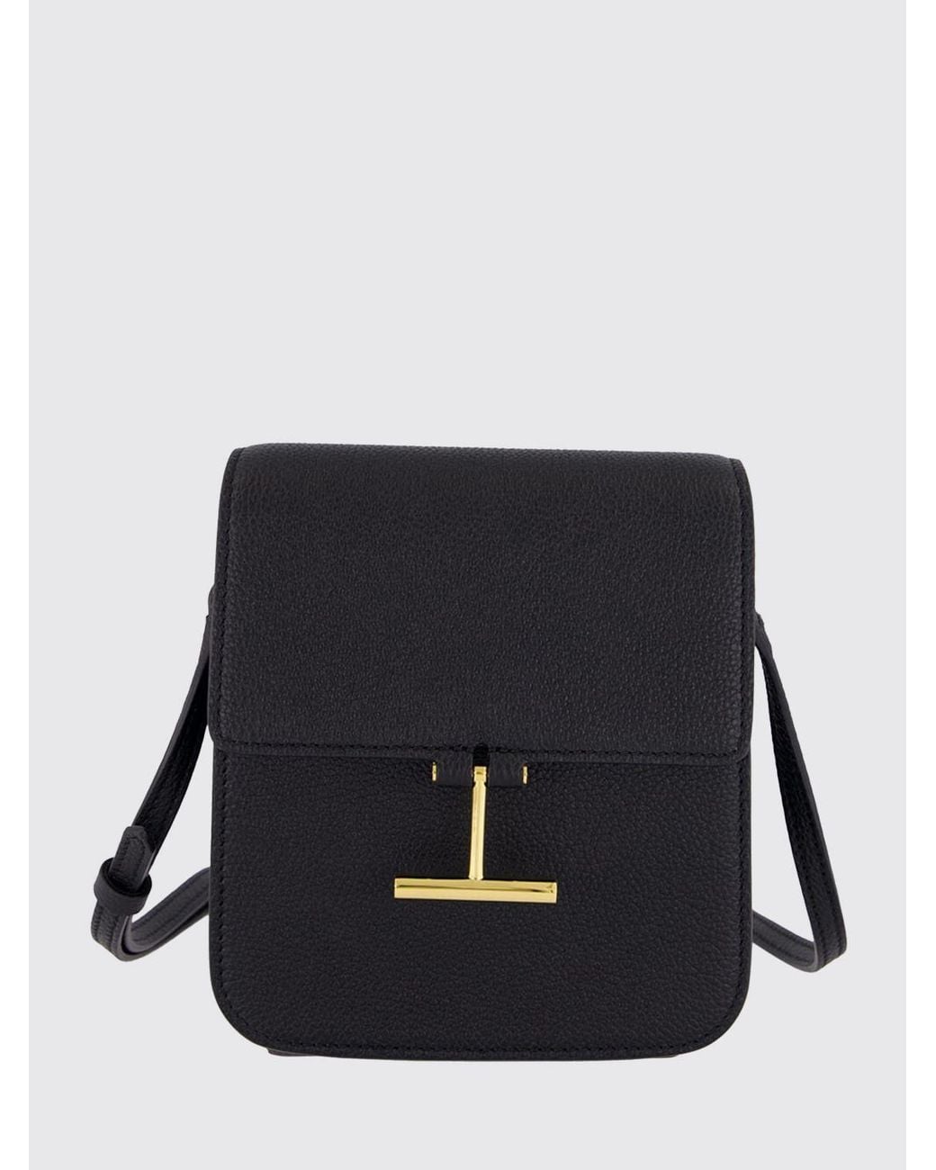 Tom Ford Black Tara Grained Leather Bag