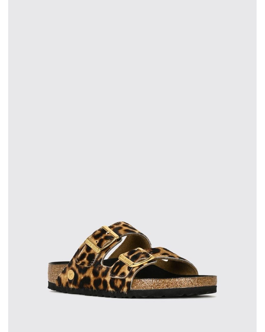 Birkenstock Natural Arizona Animal Print Pony Hair Sandals
