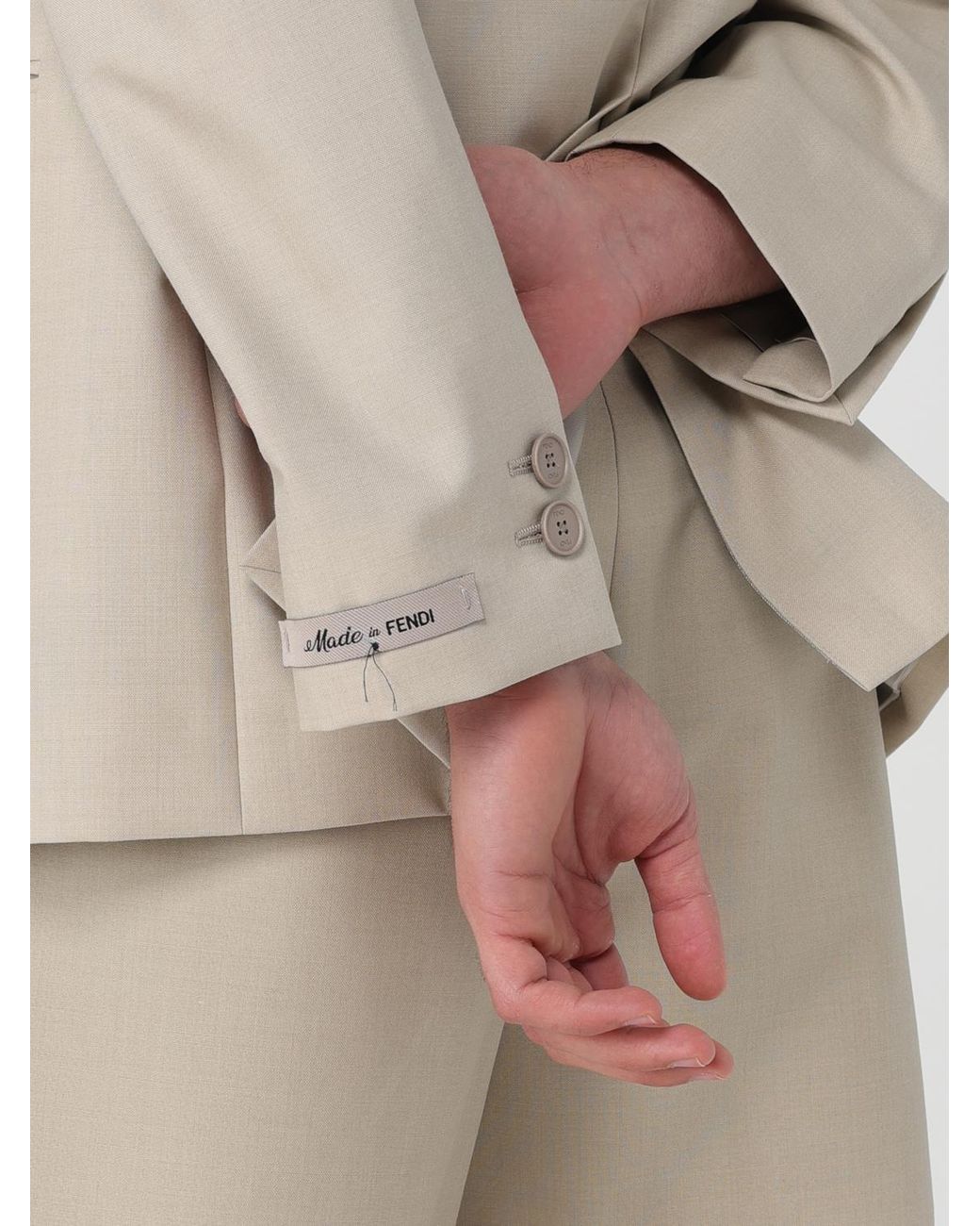 Blazer en laine à poitrine unique Fendi pour homme en coloris Natural