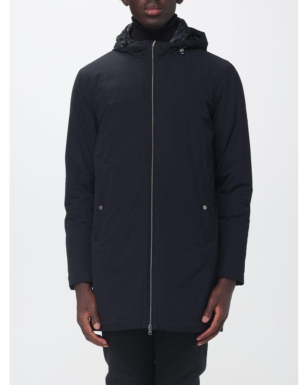 Herno Blue Hooded Padded Parka for men