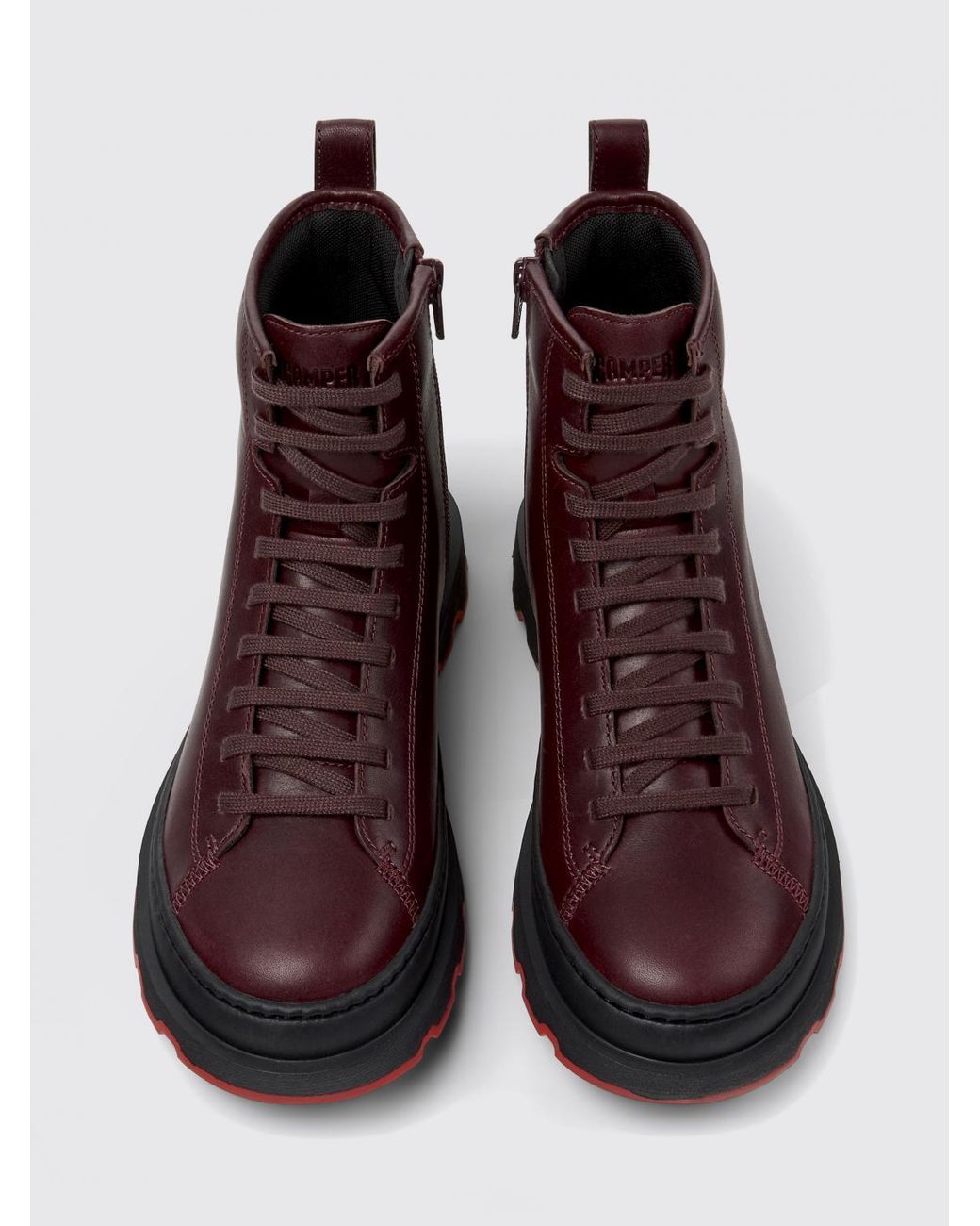 Camper Purple Brutus+ Leather Ankle Boot