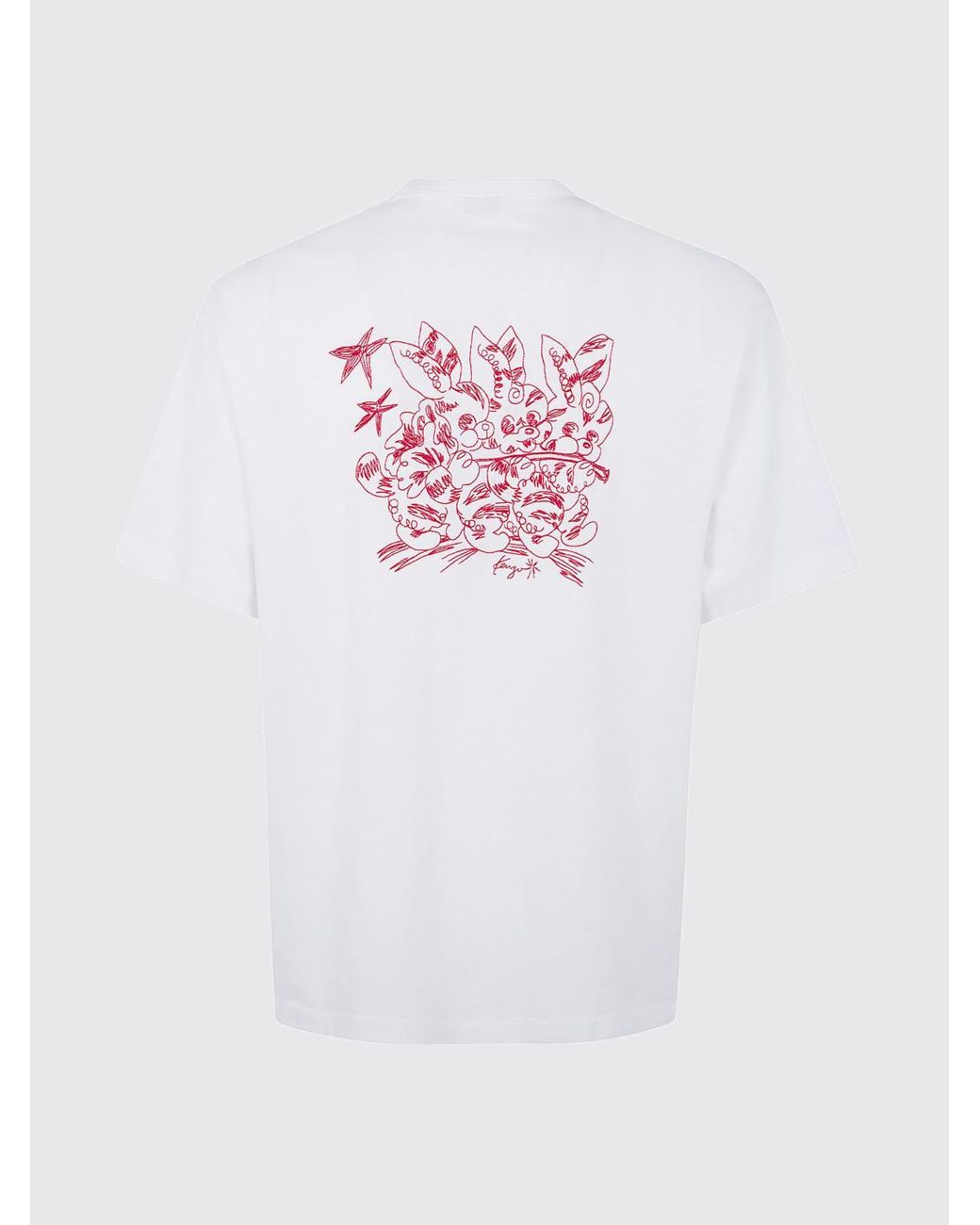 KENZO White Printed Cotton T-Shirt for men