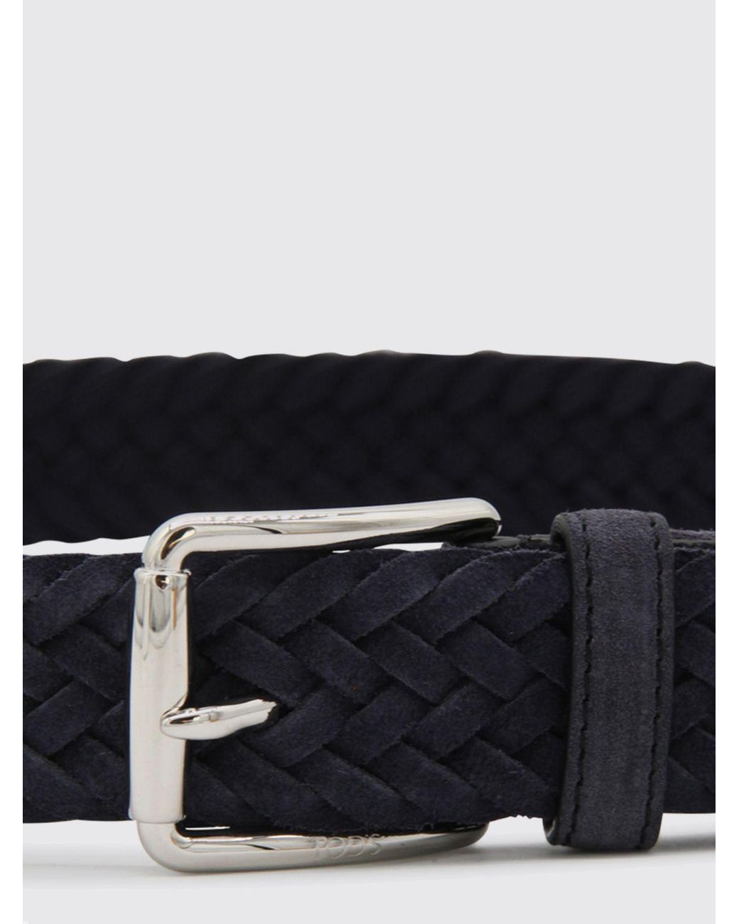 Tod's White Braided Suede Belt for men