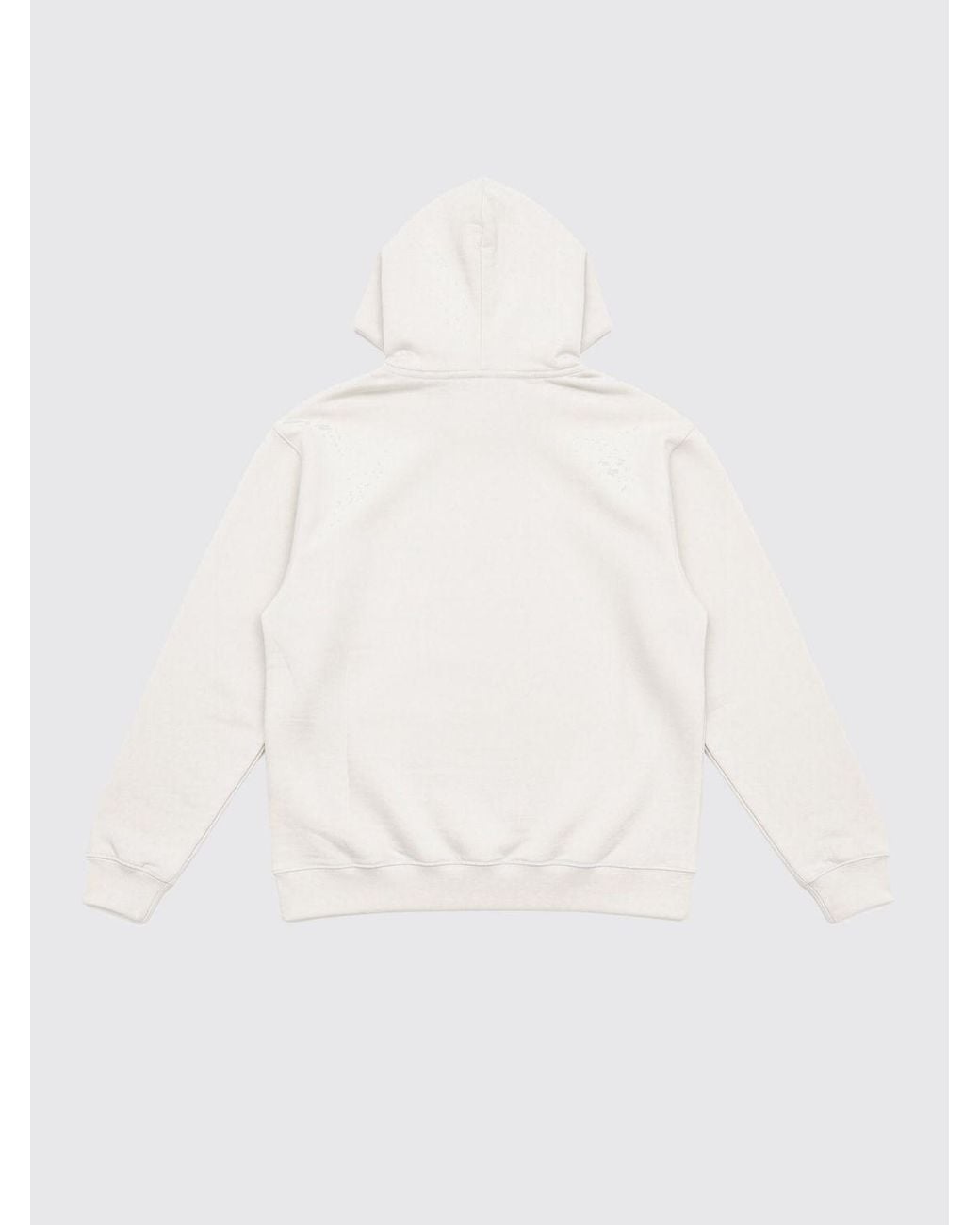 HTC White Studded Cotton Zip-Up Hoodie for men