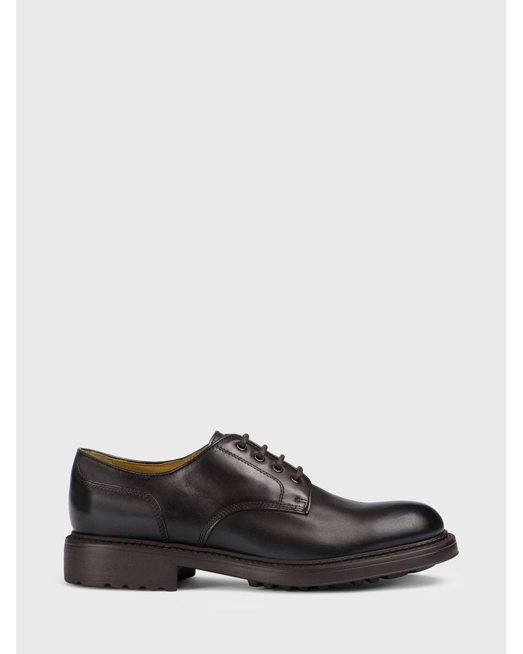 Doucal's White Leather Derby Shoes for men