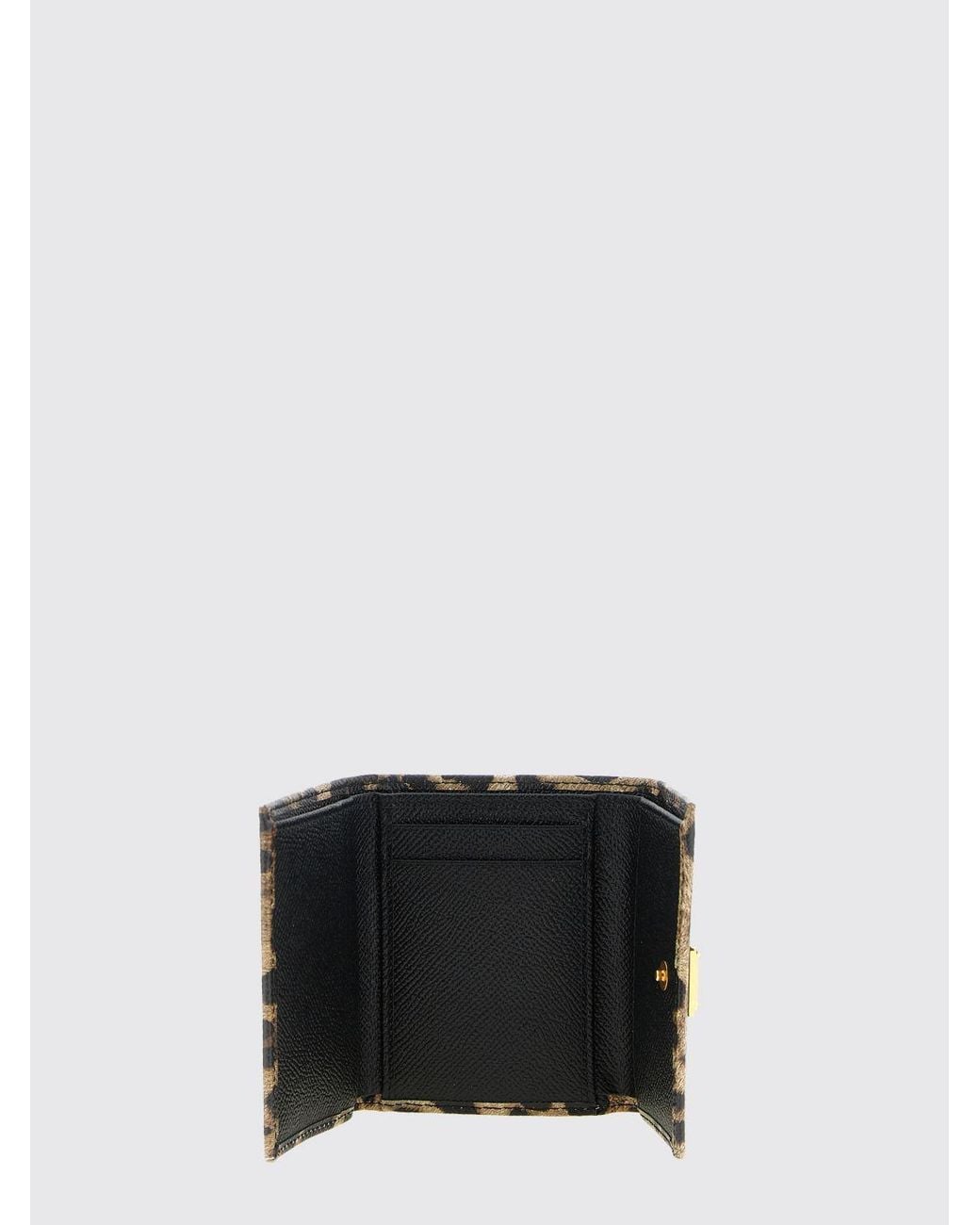 Dolce & Gabbana Metallic Dolce &Amp Gabbana Animal Print Leather Wallet