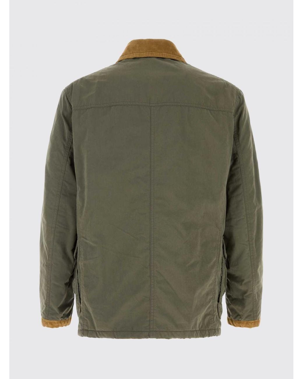 Fay Green Short Merino Wool Coat With Toggle Fastening for men
