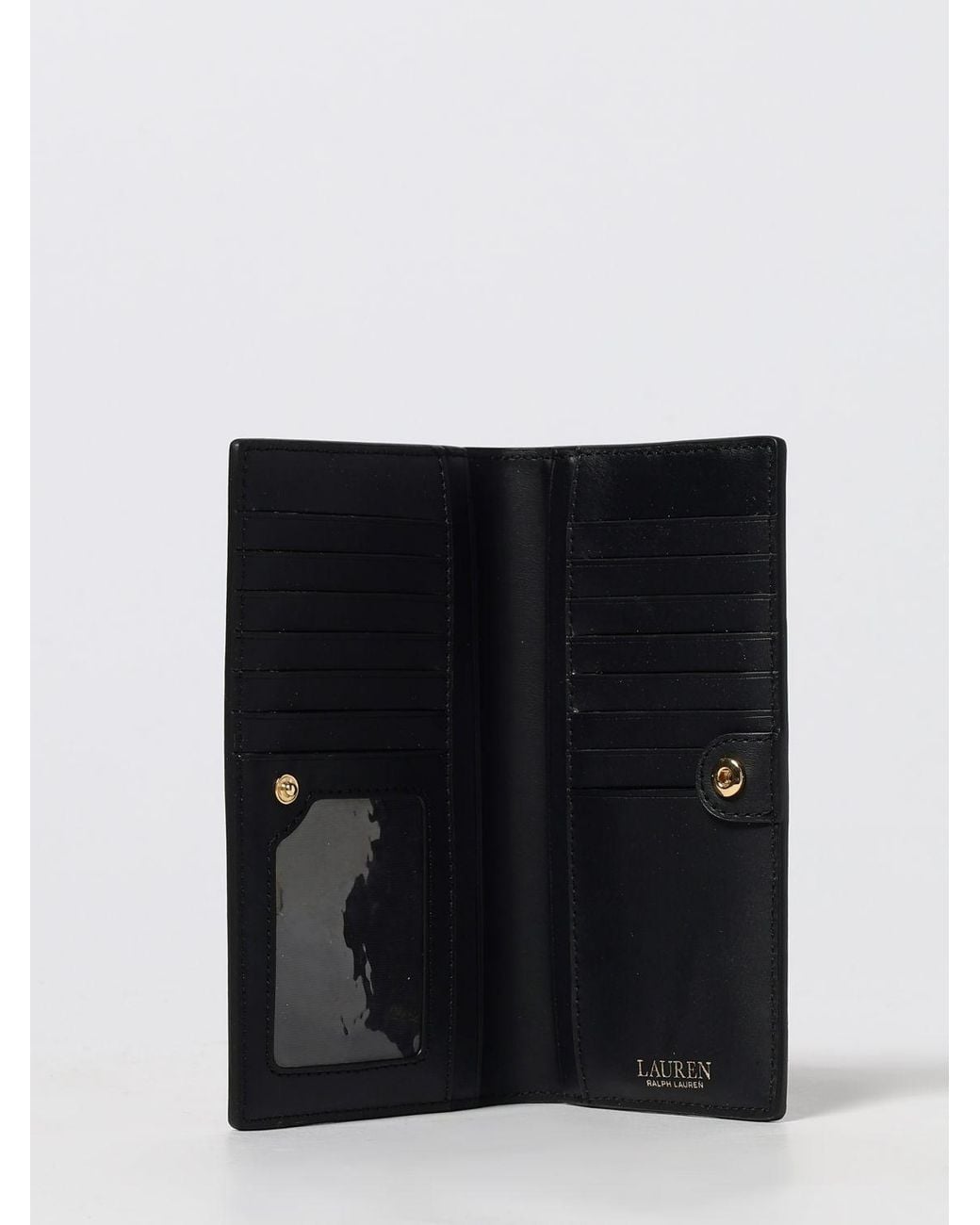 Ralph Lauren Gray Lauren Saffiano Leather Wallet Ralph Lauren