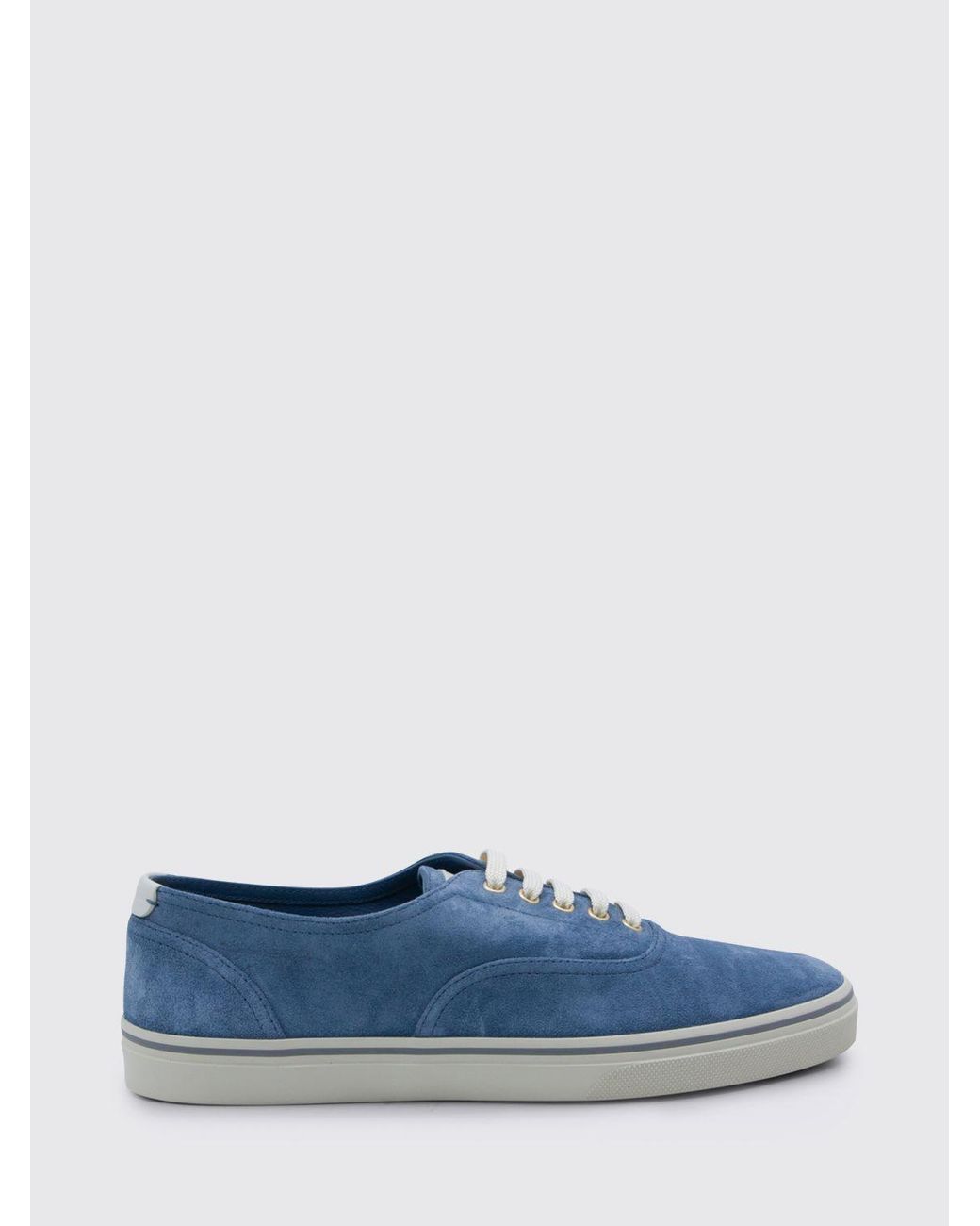 Brunello Cucinelli Blue Suede Sneakers for men