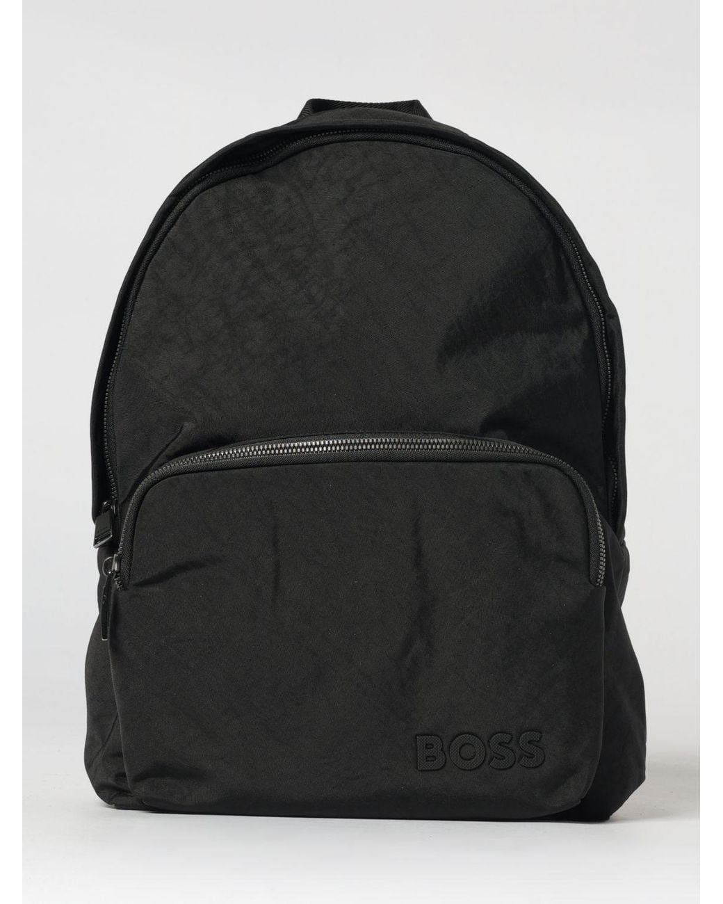 Boss Black Nylon Backpack for men