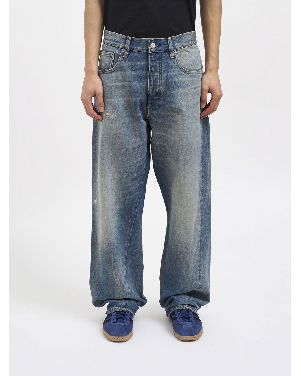 sunflower Blue Wide-Leg Denim Jeans for men