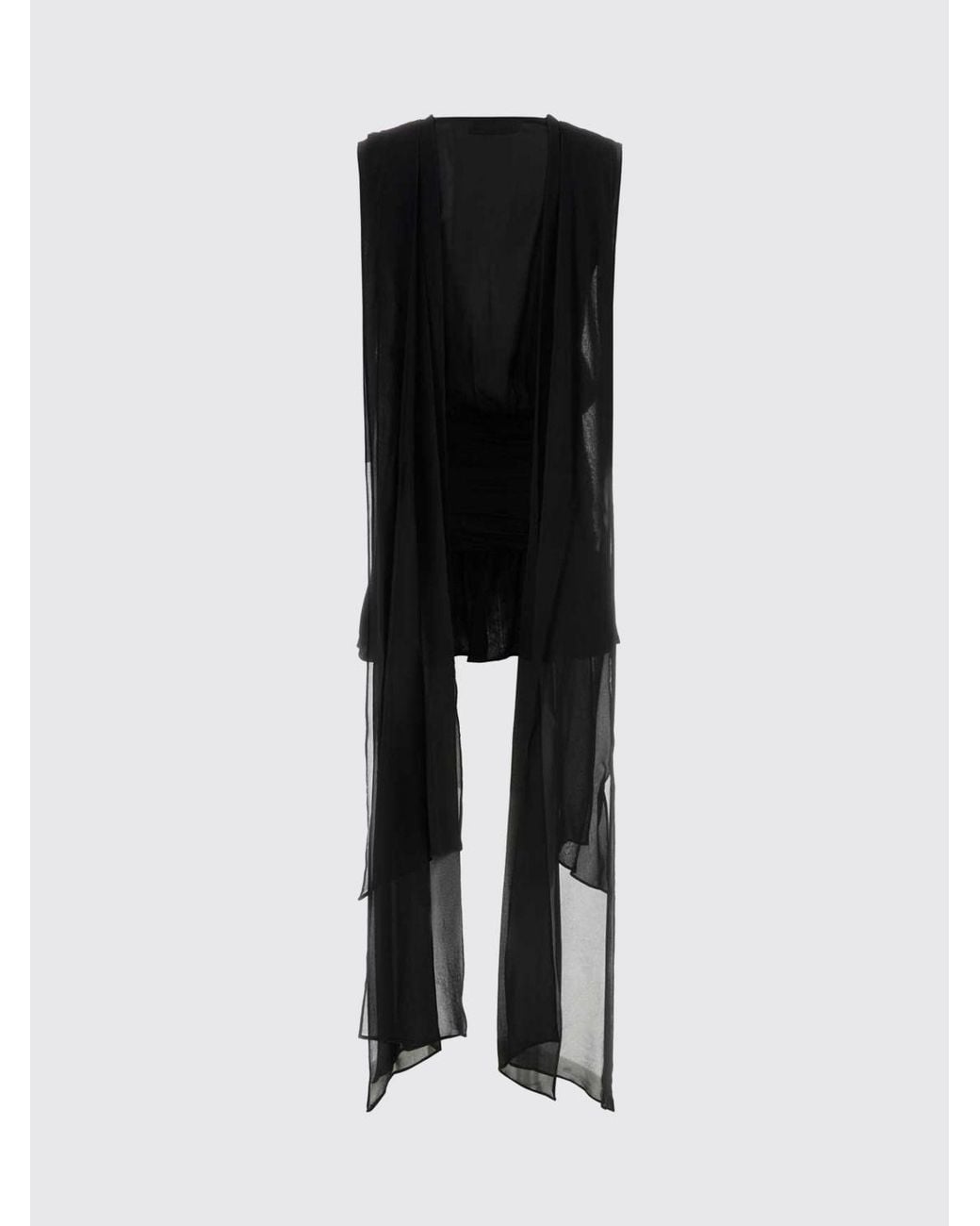 Blumarine Black Chiffon Mini Dress