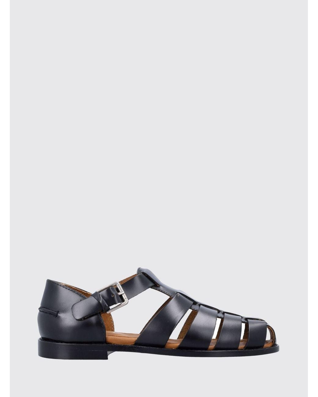 Sebago White Gurkha Tale Smooth Leather Sandals With Low Heel And Strap