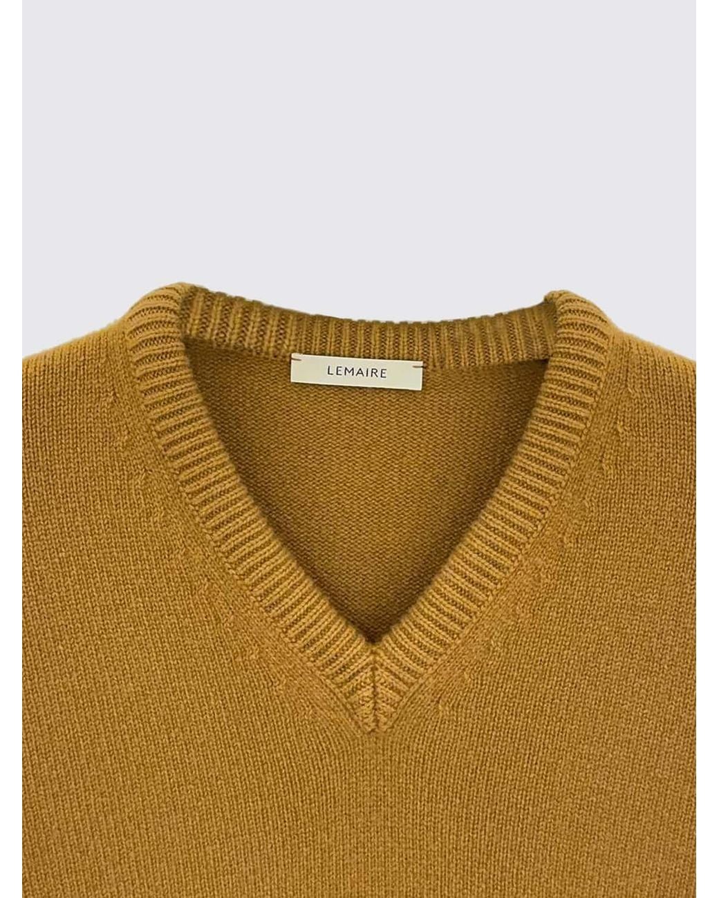 Lemaire Natural V-Neck Jumper for men