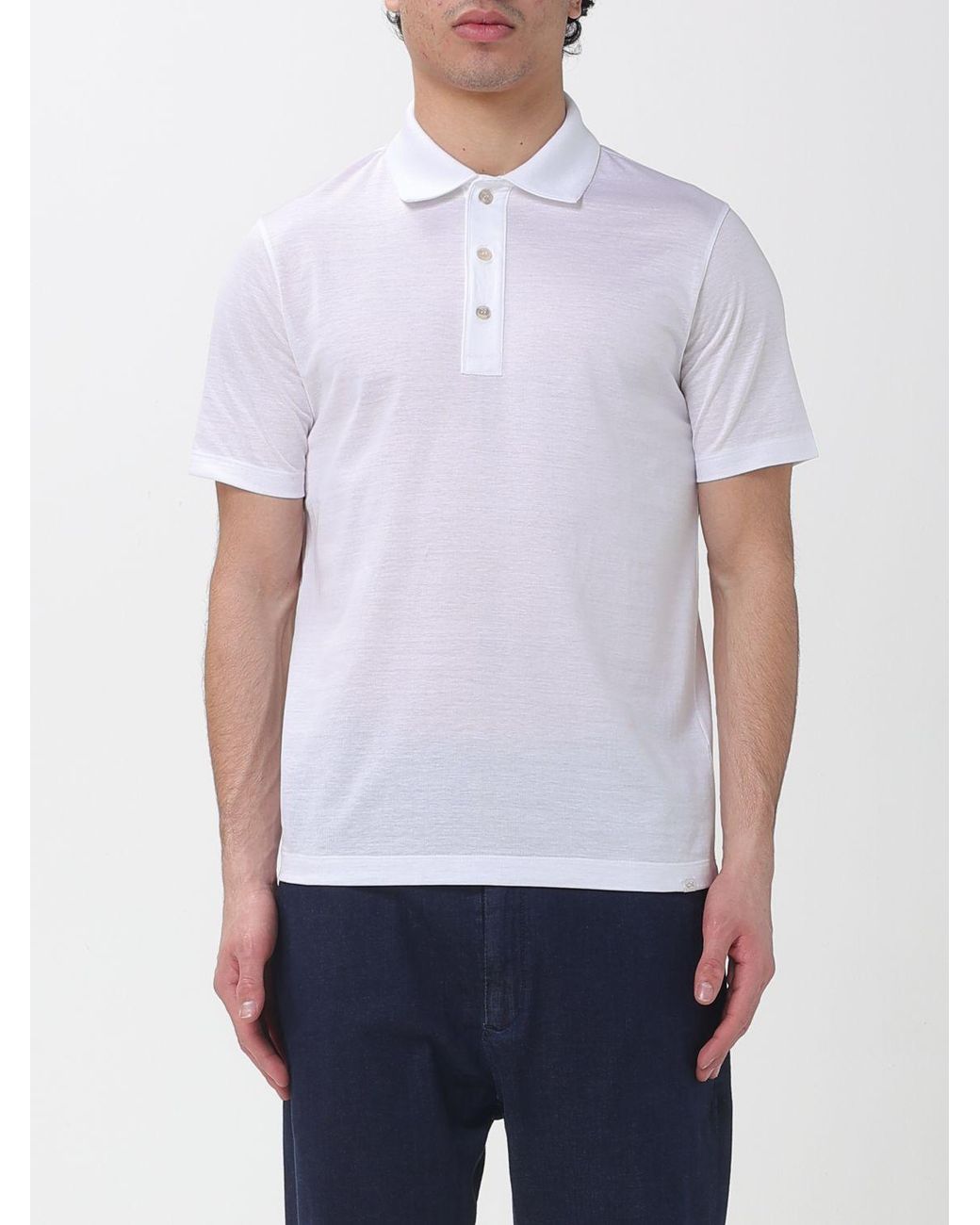 Paul & Shark White Paul &Amp Shark Basic Cotton Polo Shirt for men