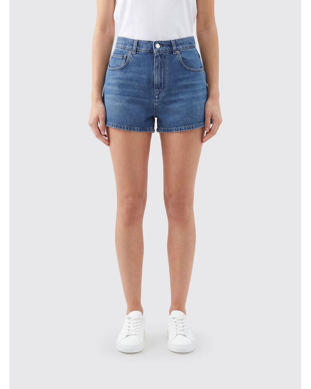 Moschino Couture Blue Cotton Denim Shorts