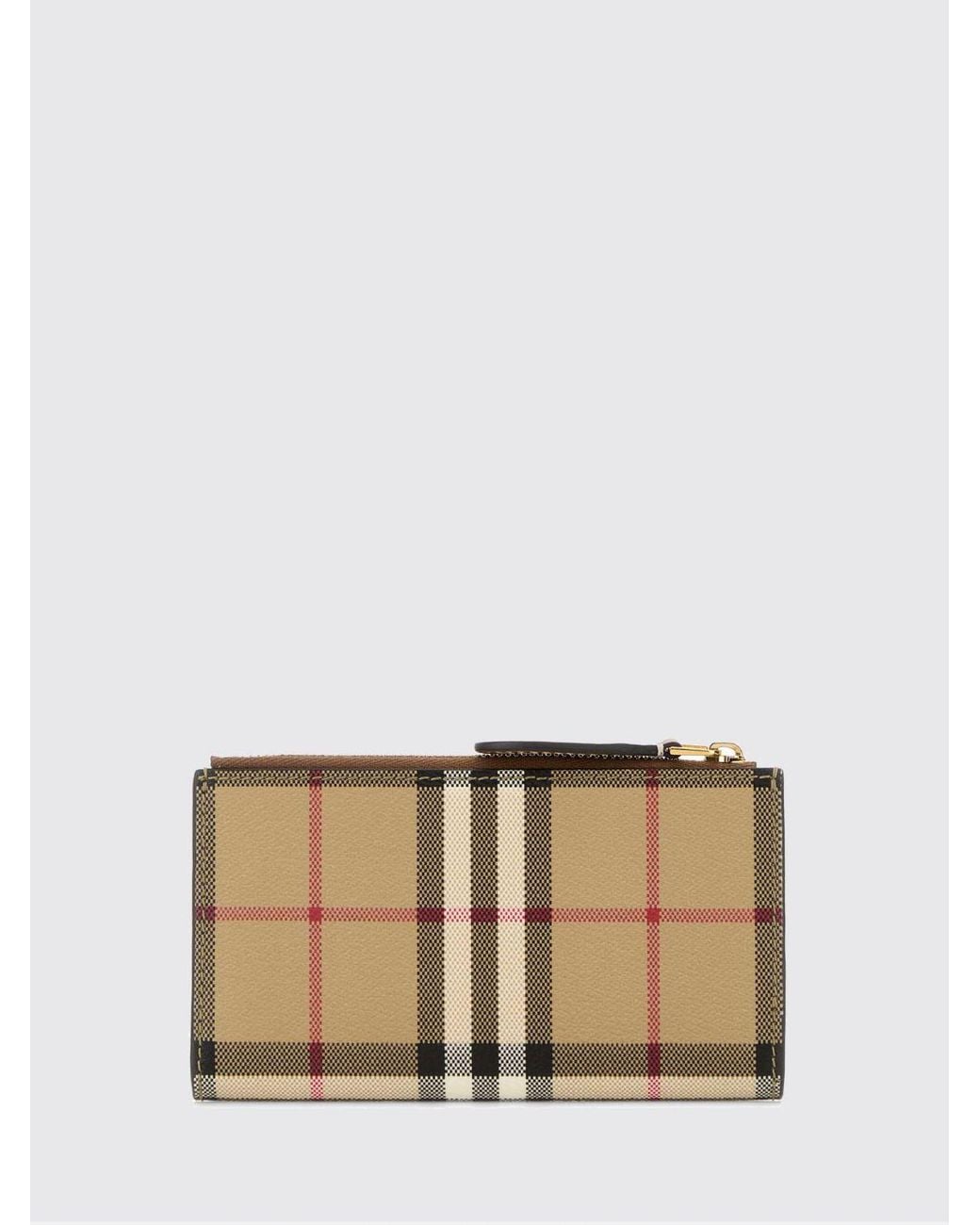 Burberry Natural Vintage Check Coated Cotton Bifold Wallet