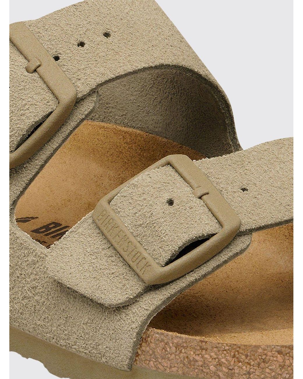 Birkenstock Natural Arizona Suede Sandals for men