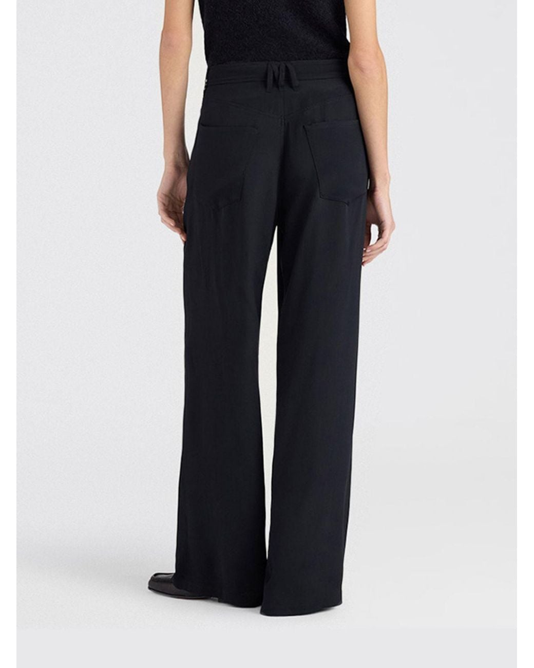 Momoní Black MomonÌ Ortiz High-Waisted Straight Wide Leg Trousers