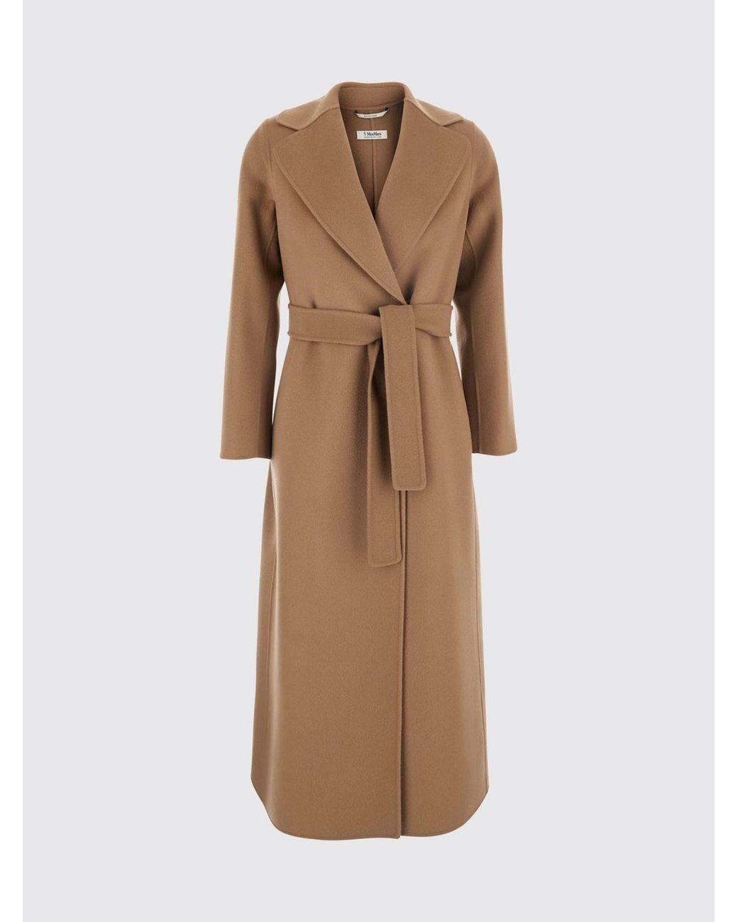 Max Mara Natural Long Belted Robe Coat