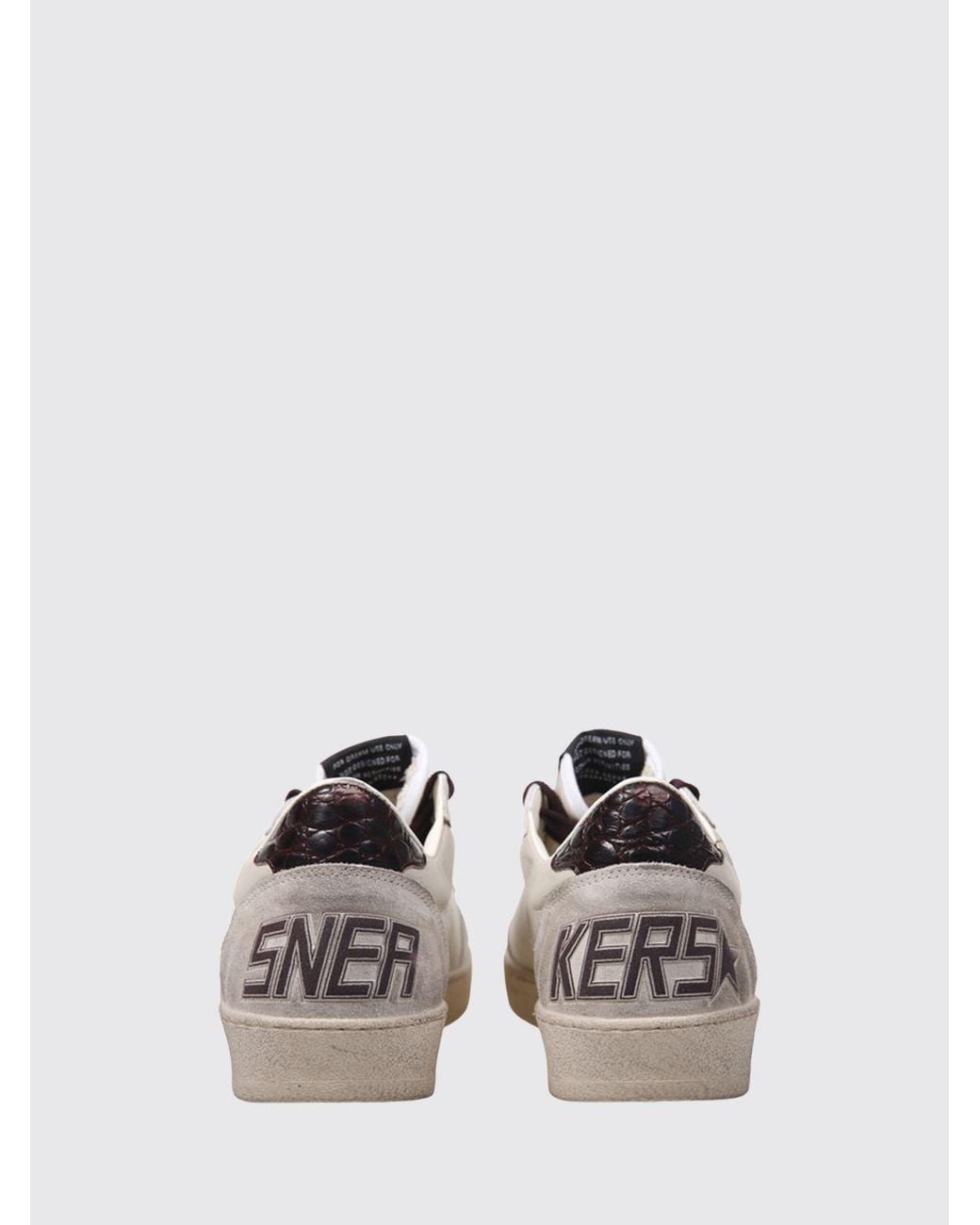 Golden Goose Deluxe Brand Natural Vintage-Effect Ball Star Leather Sneakers With Contrast Logo for men