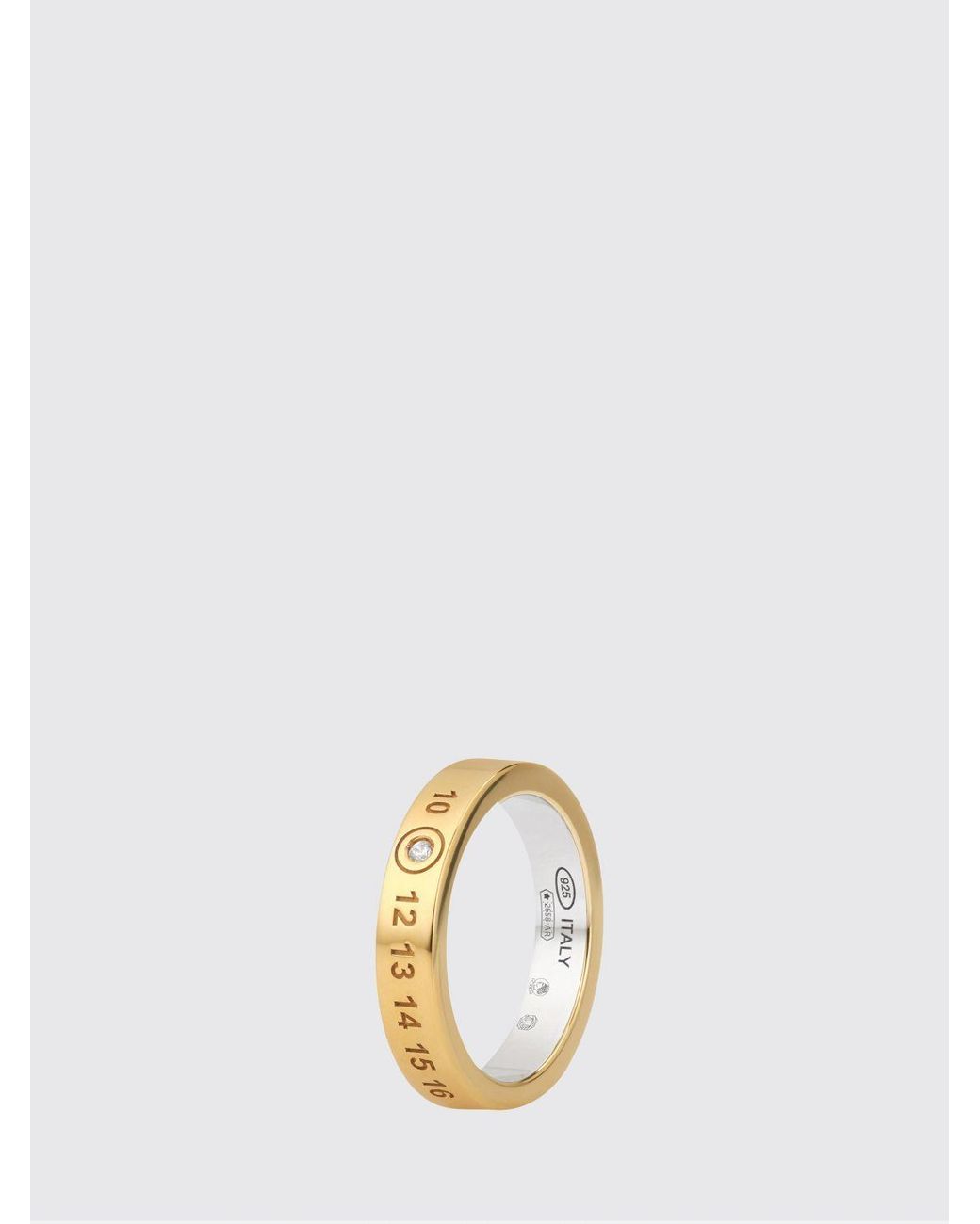 Maison Margiela Metallic Numeric Crystal-Embellished Band Ring