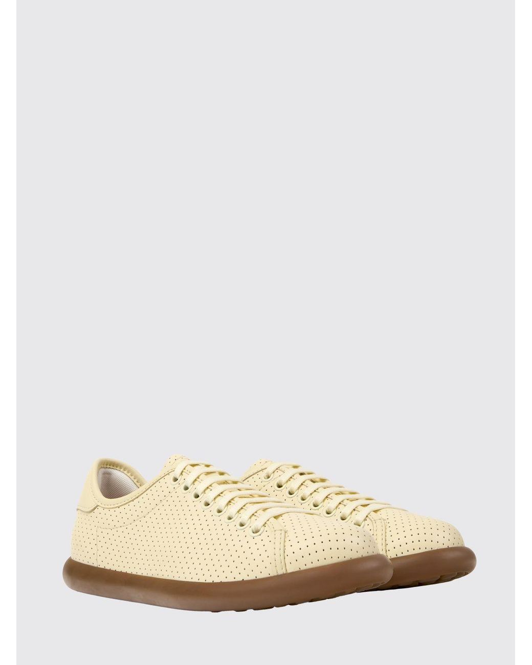 Camper Natural Pelotas Soller Perforated Leather Sneakers