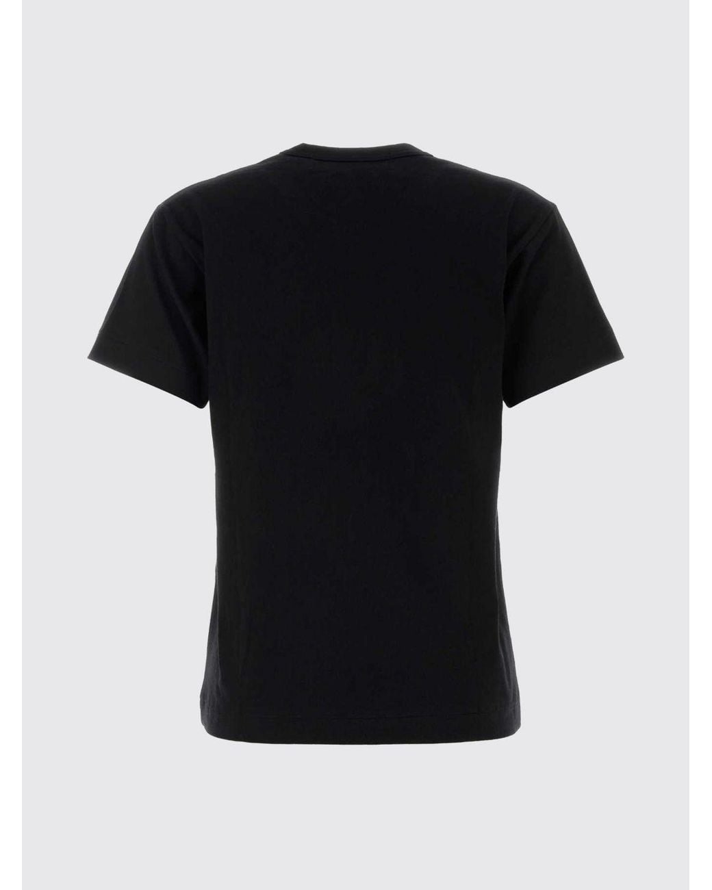 COMME DES GARÇONS PLAY Blue Comme Des GarÇ Ons Play Contrast Logo Cotton Crew-Neck T-Shirt