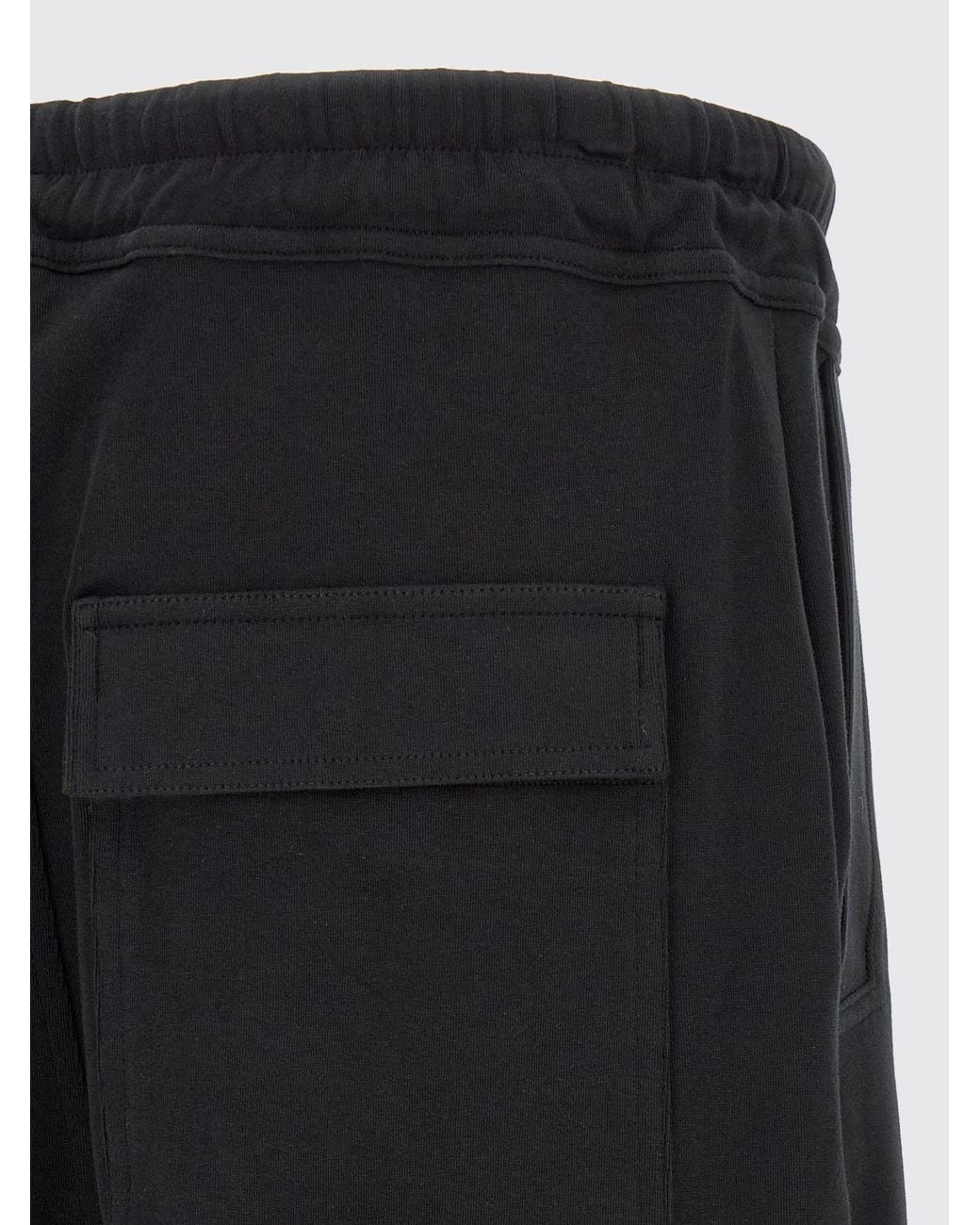 Thom Krom Black Stretch Cotton Jogging Trousers With Drawstring Waist for men