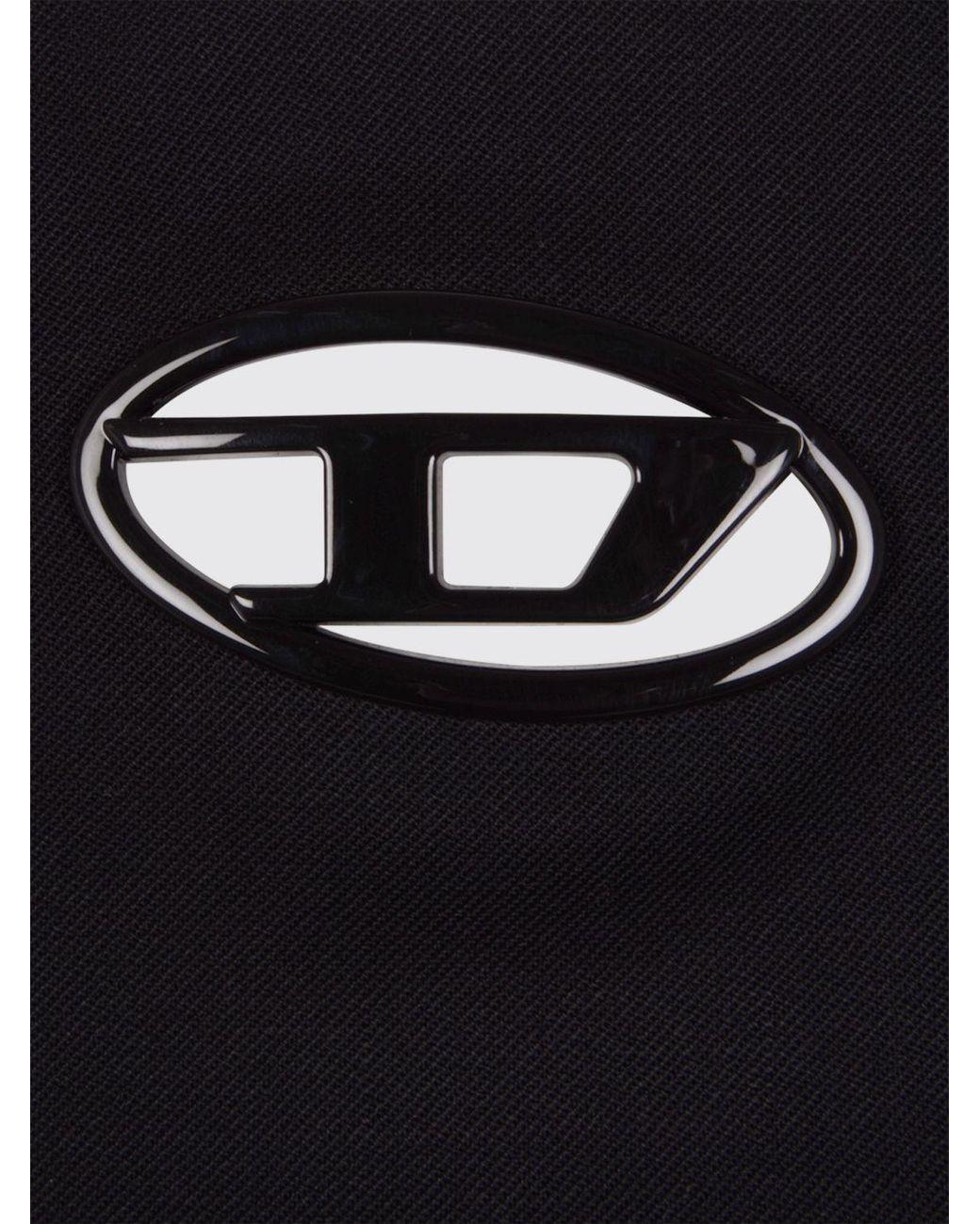 DIESEL Black T-Wilit Wool Blend Top With Logo