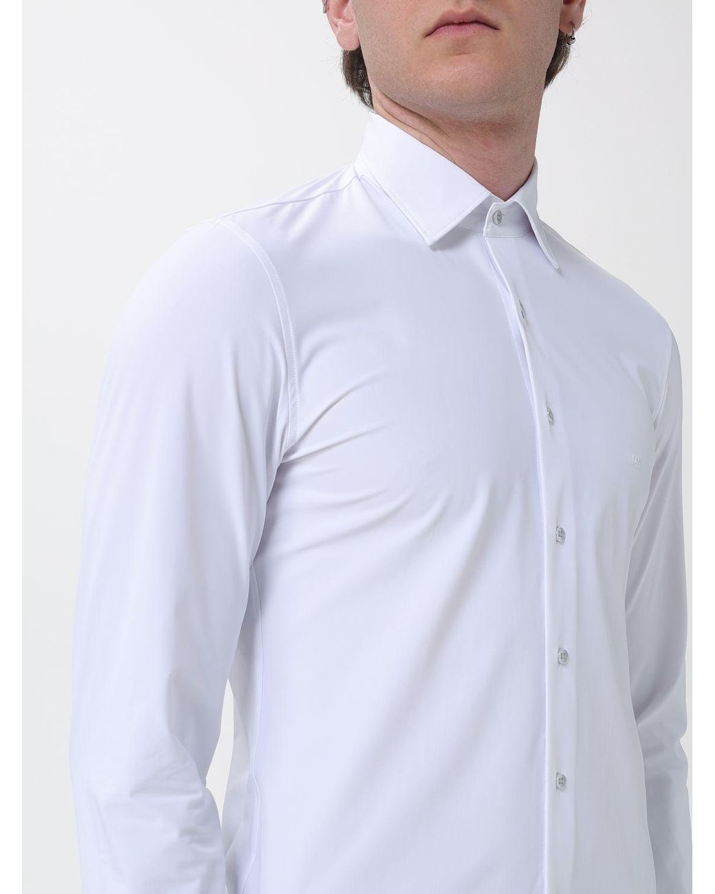 Michael Kors White Stretch Jersey Shirt for men