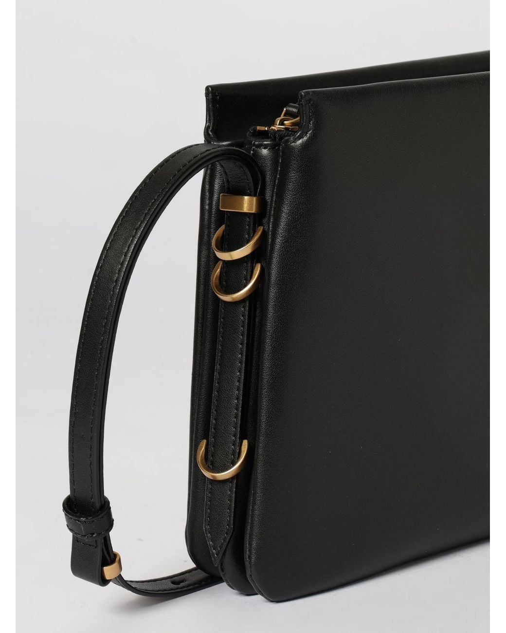 Pinko Black One, Two, Three Bag Shoulder Bag With Three Compartments