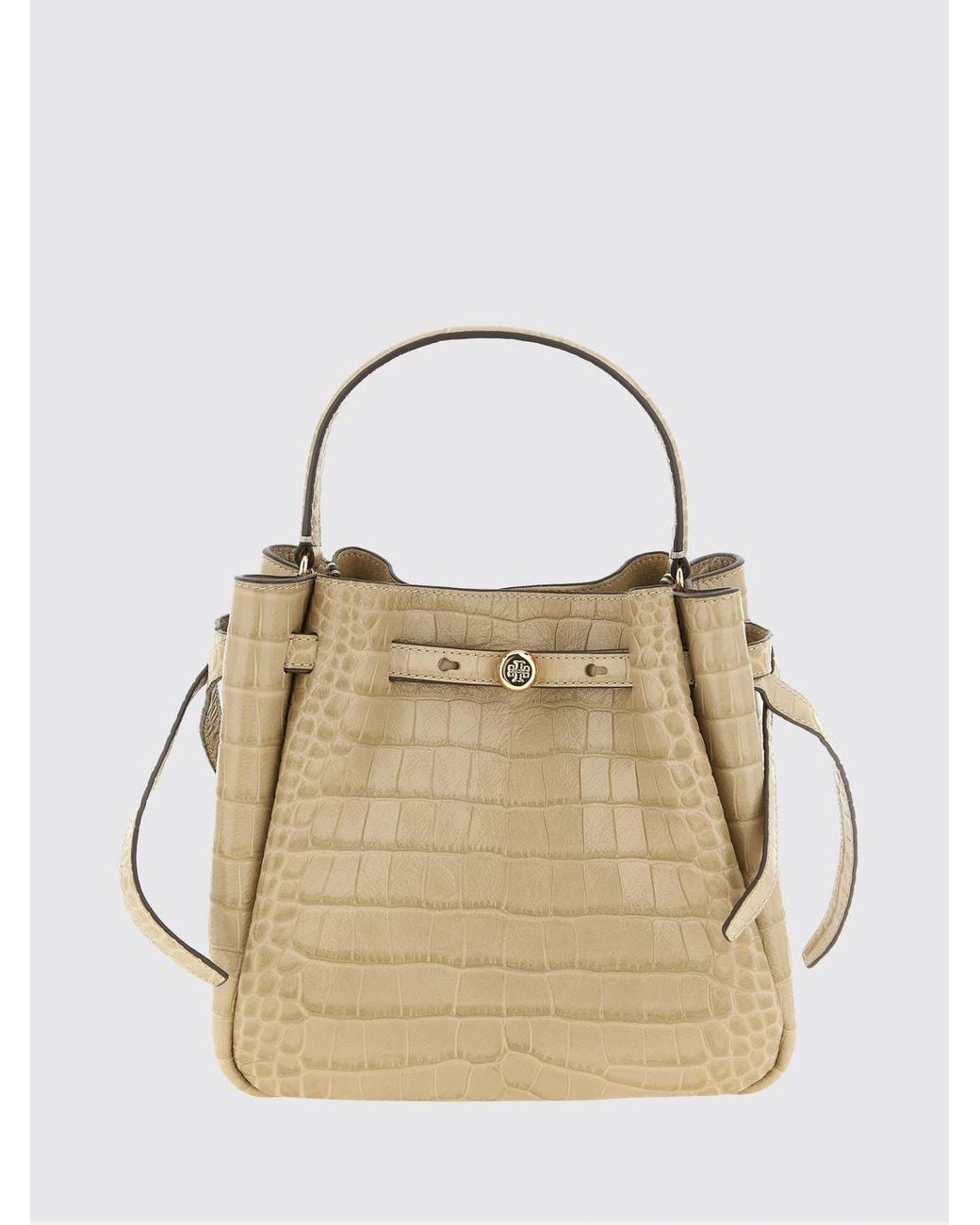 Tory Burch Natural Romy Mini Bucket Bag
