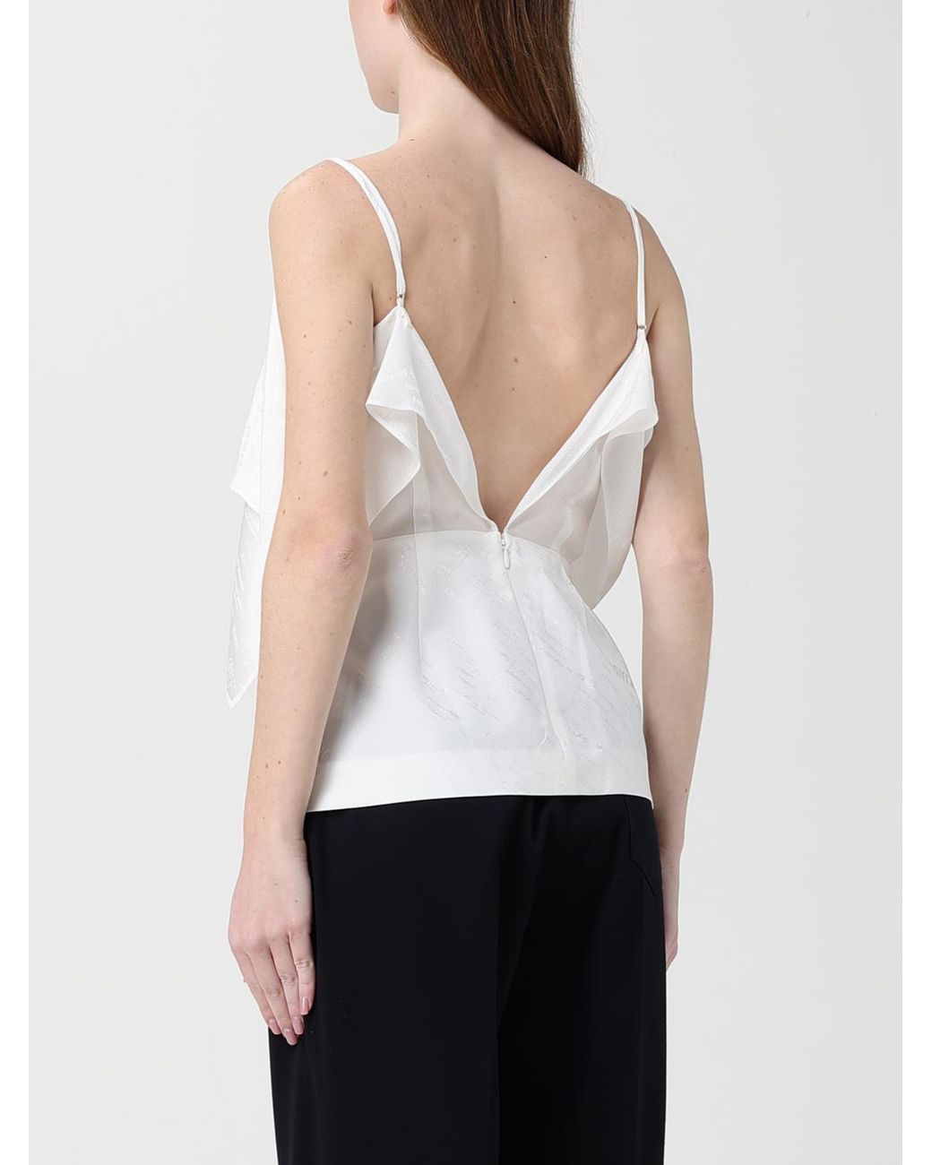 MM6 by Maison Margiela White Viscose Blend Top