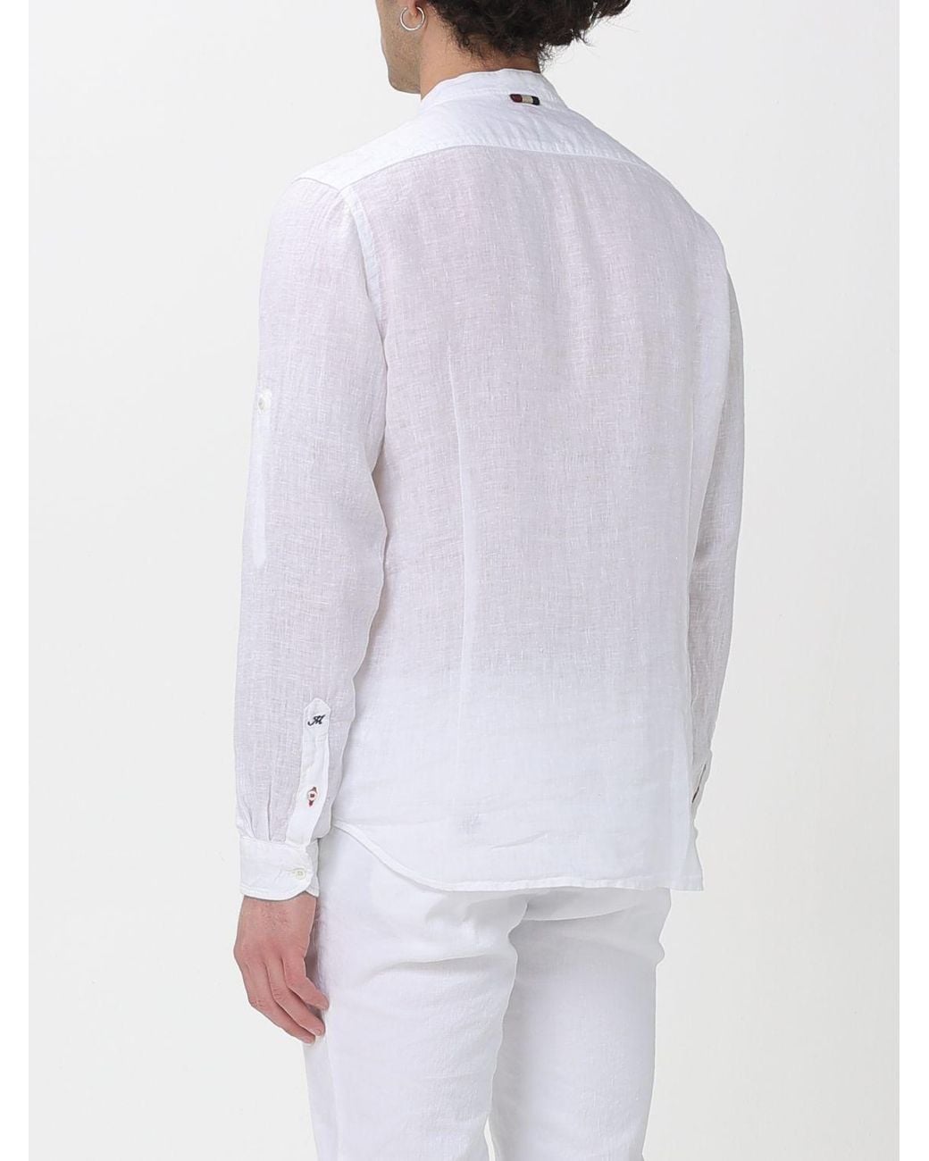 Mason's White Casual Linen Shirt for men