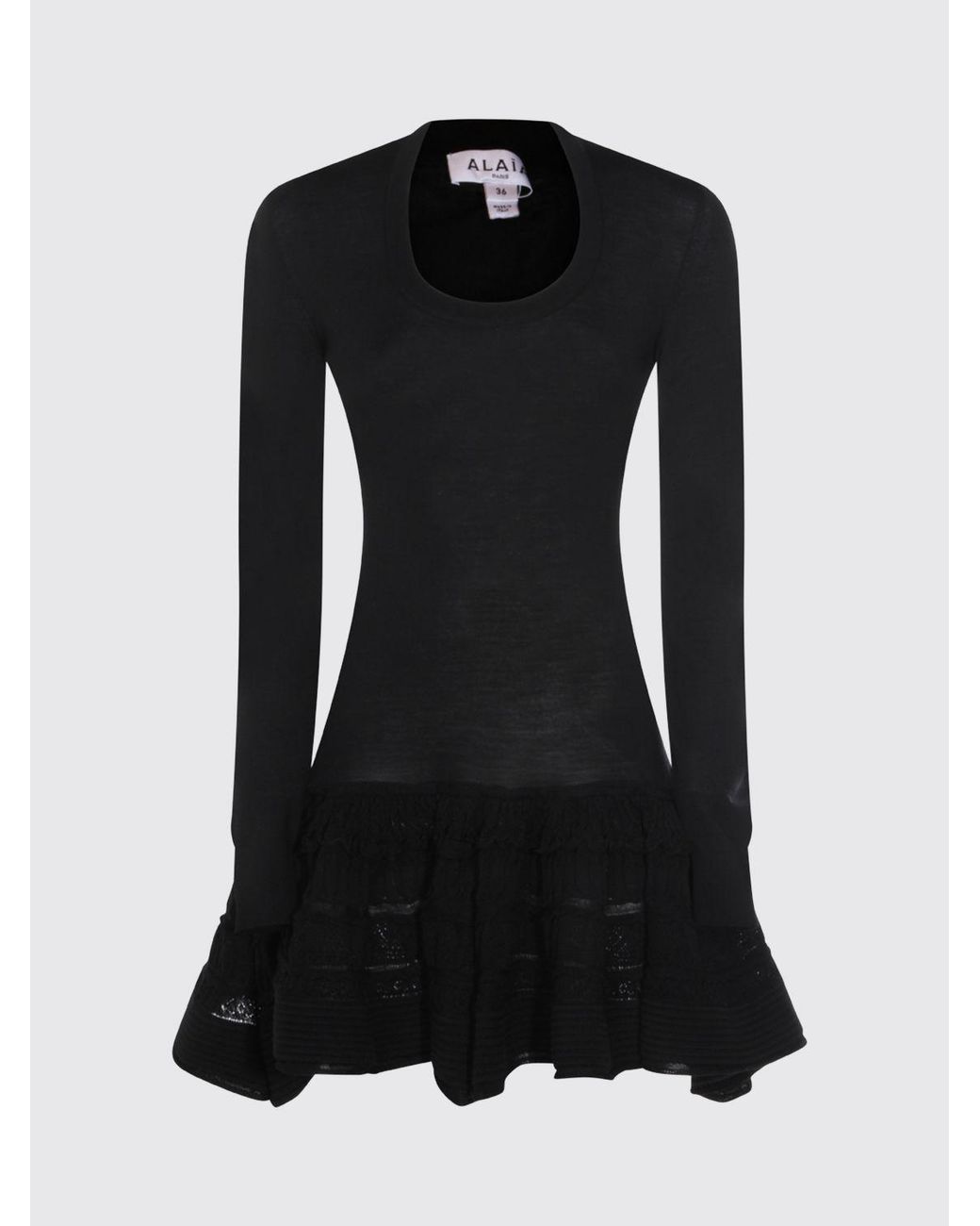 Alaïa Black Crinoline Mini Dress