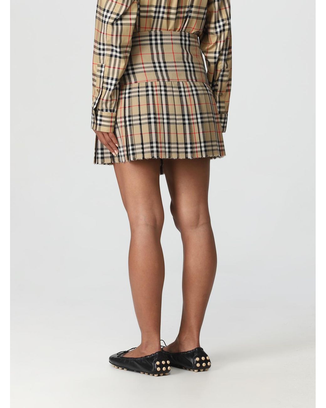 Burberry Natural Wool Skirt