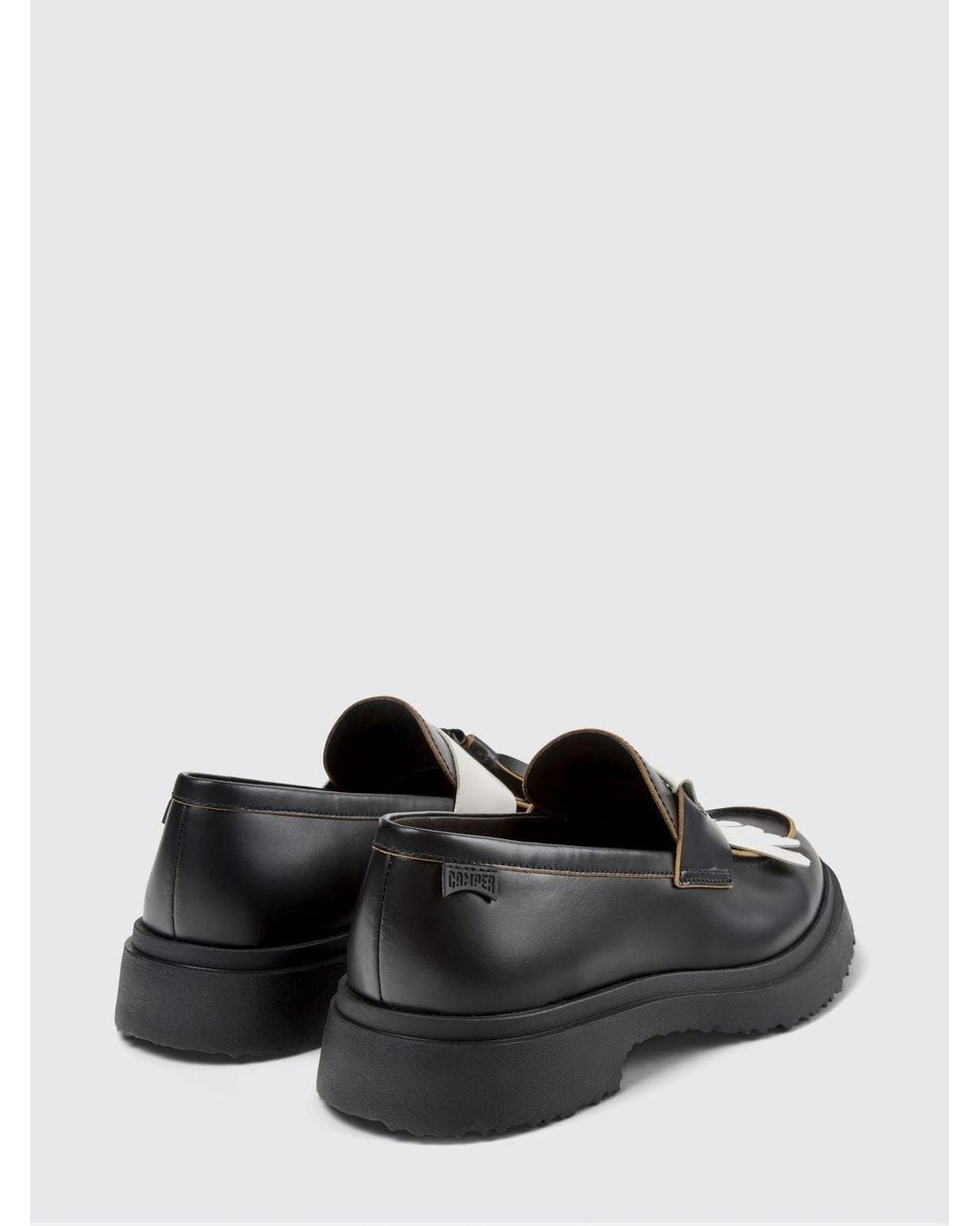 Camper White Twins Leather Loafer With Fringes for men