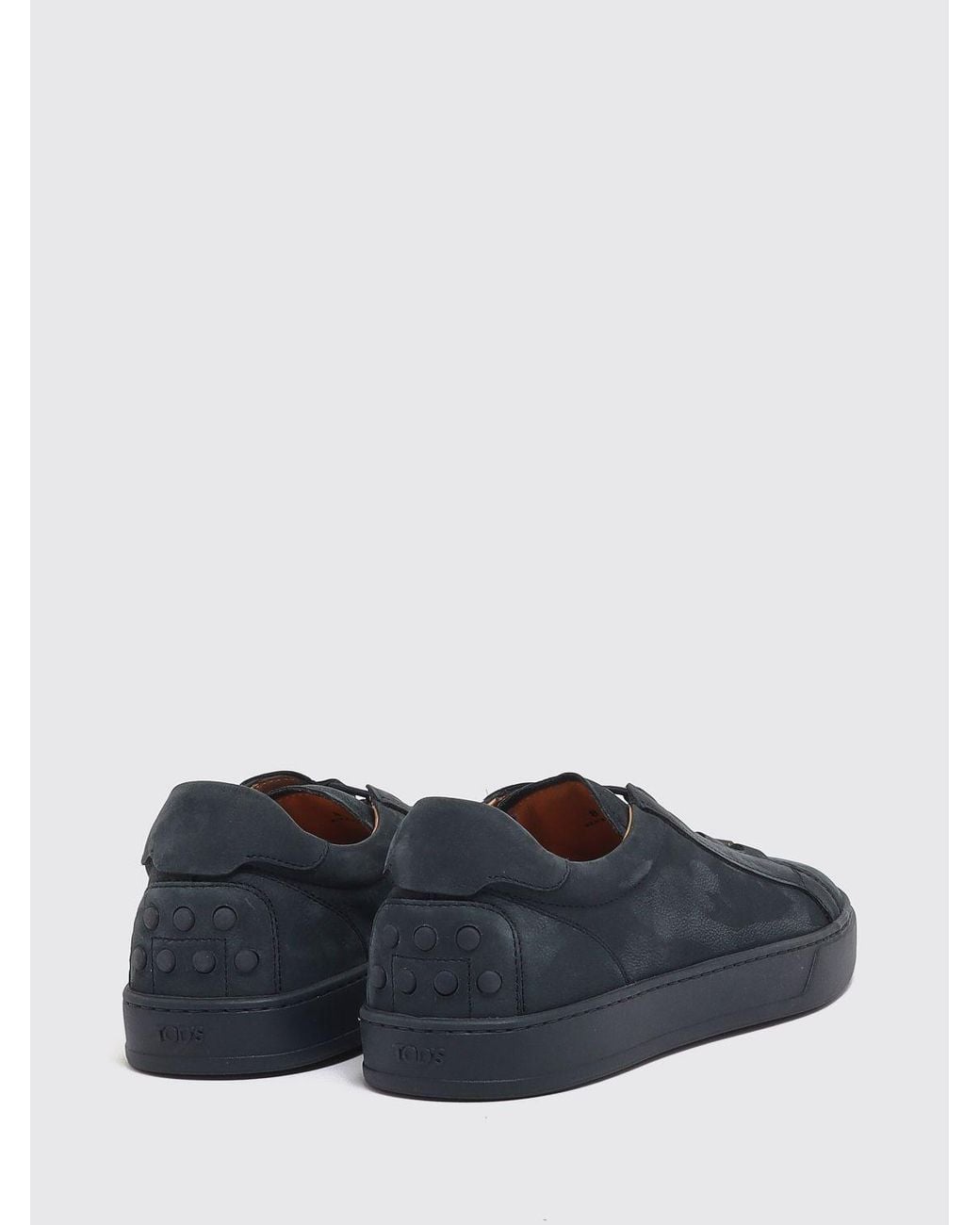 Tod's Blue Suede Leather Slip-On Sneakers With Heel Gommini for men