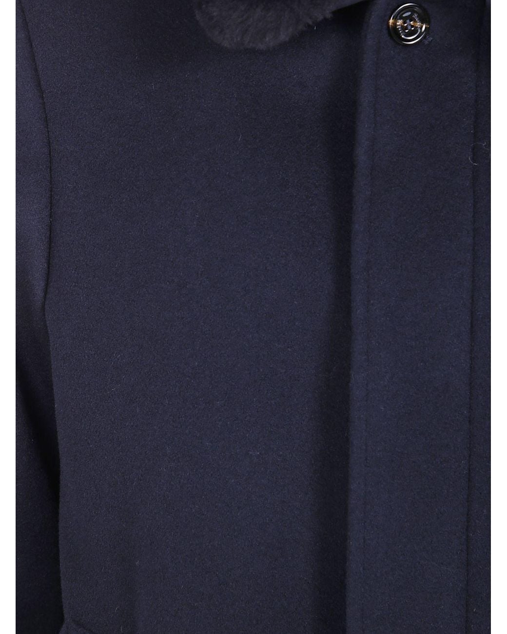 Moorer Blue Single-Breasted Knee-Length Coat for men
