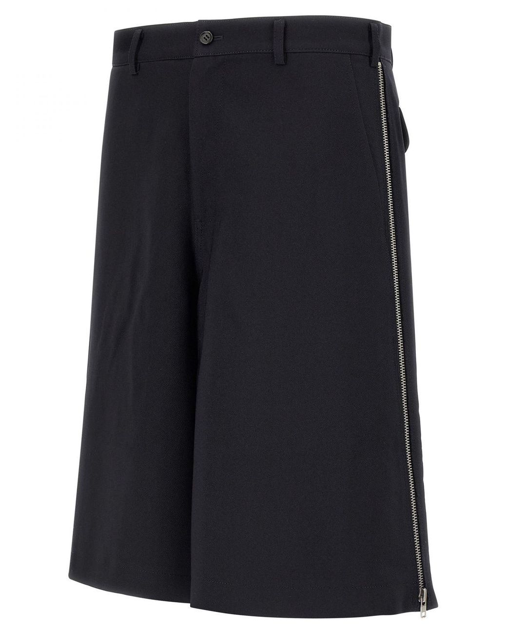 Comme des Garçons Blue Knee-Length Polyester Crêpe Chino Shorts for men