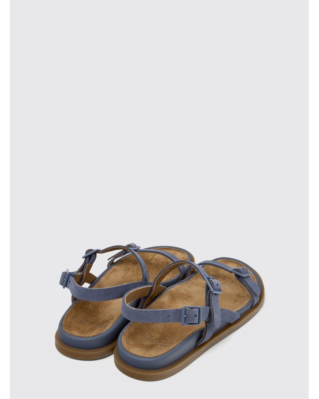Camper White Suede Lluc Sandals