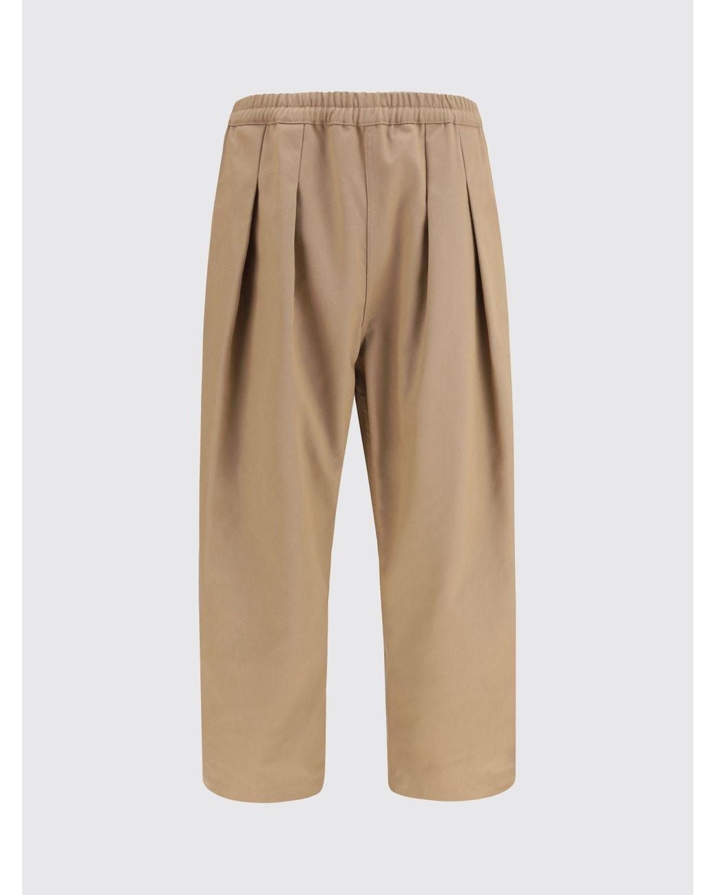Maison Margiela Natural Cotton Blend Wide Leg Trousers for men