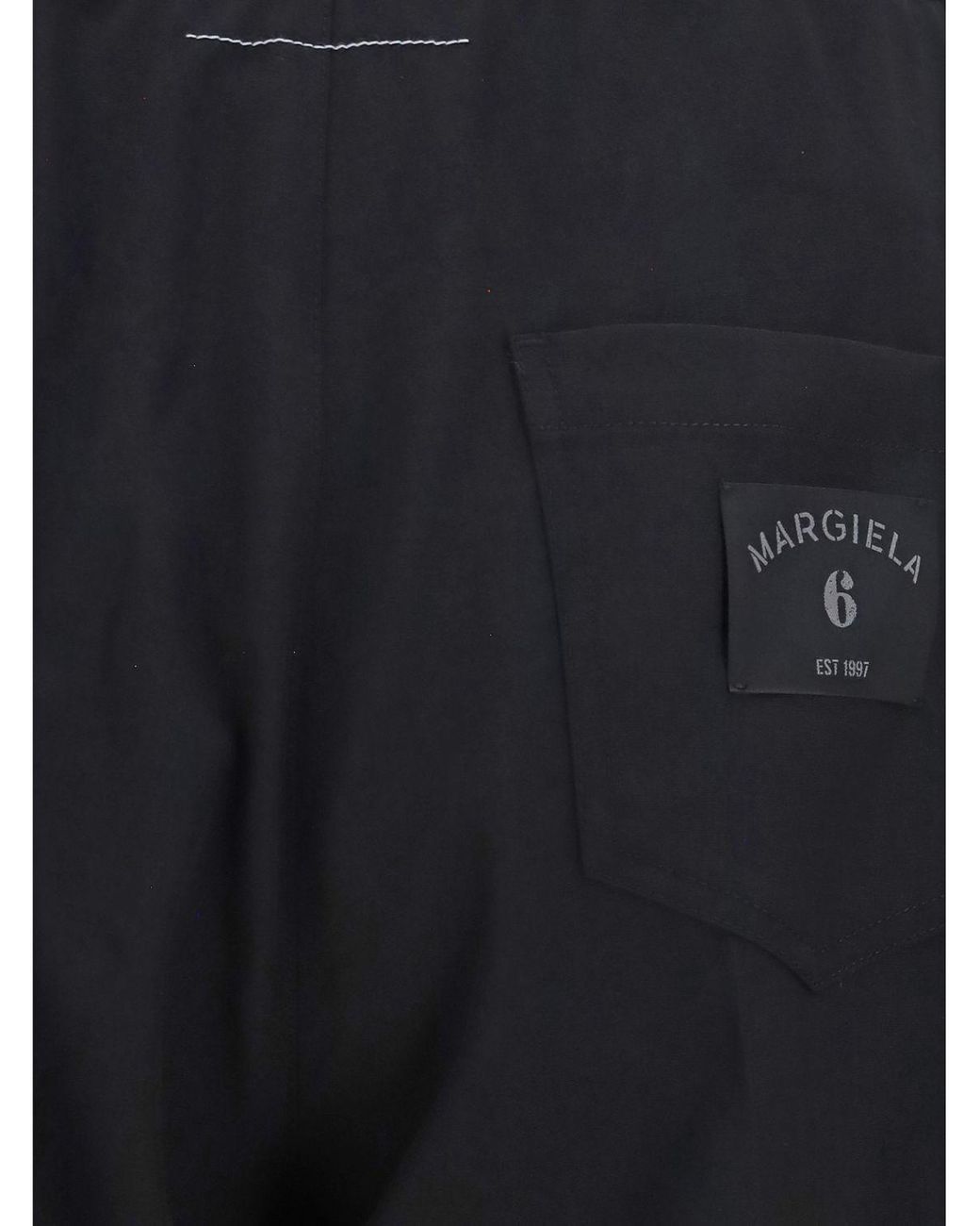 MM6 by Maison Margiela Black Wide-Leg Wool-Blend Trousers With Drawstring Waist for men
