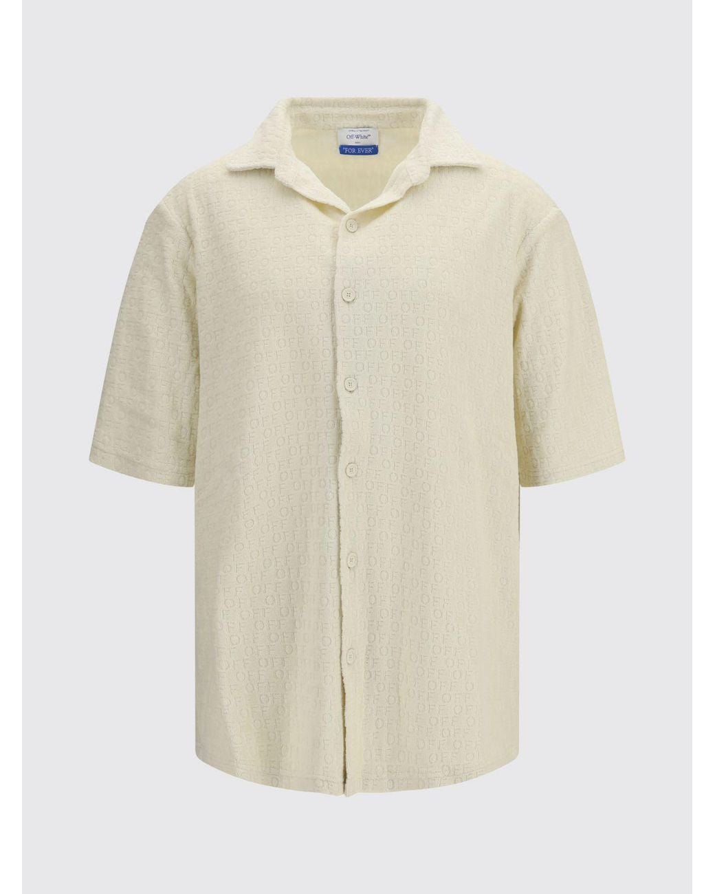 Off-White c/o Virgil Abloh Natural Casual Viscose Shirt for men