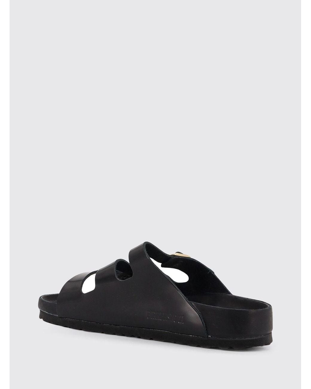 Birkenstock Black Florida Fresh Brushed Leather Sandals