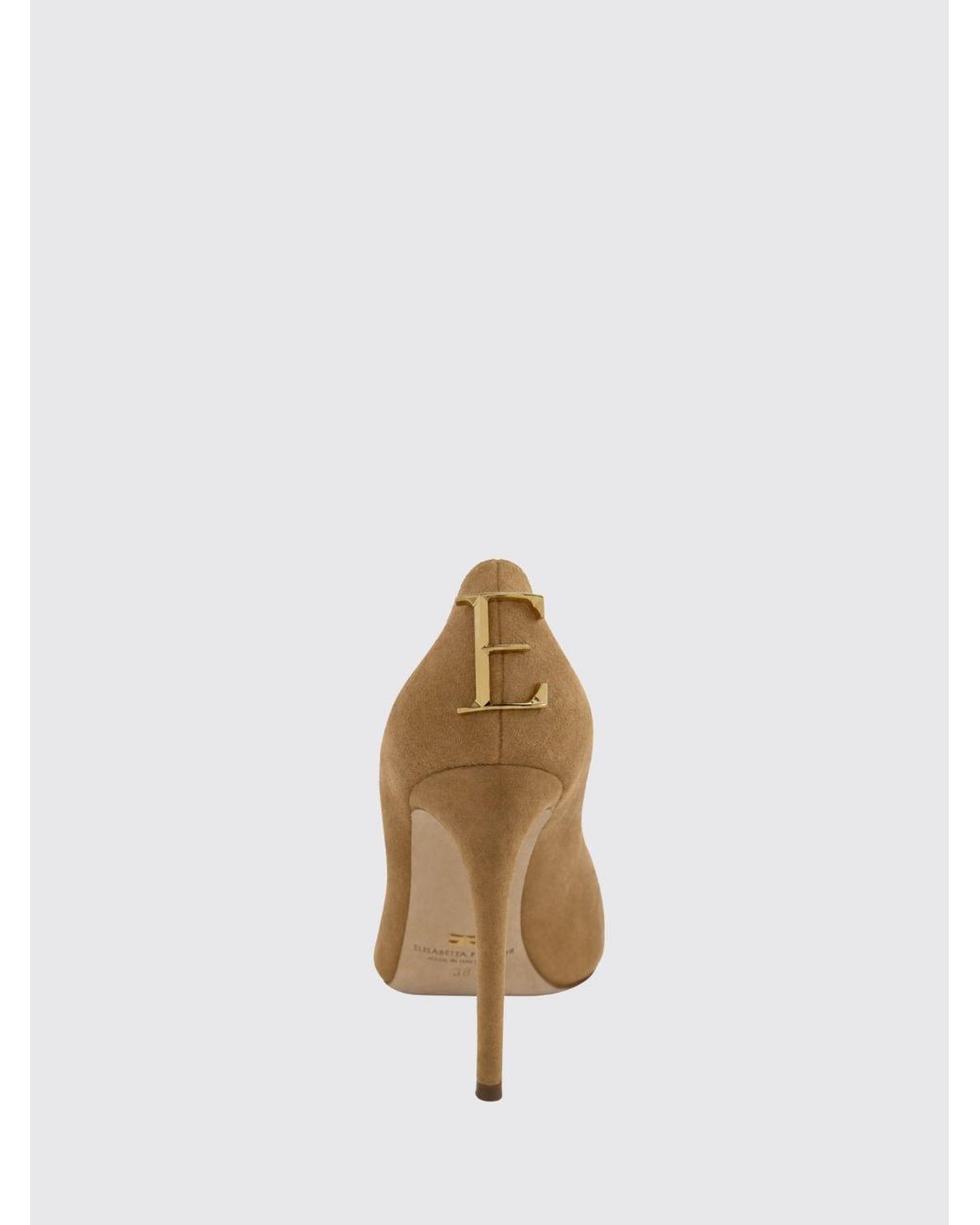 Elisabetta Franchi White Suede Pumps With High Stiletto Heel